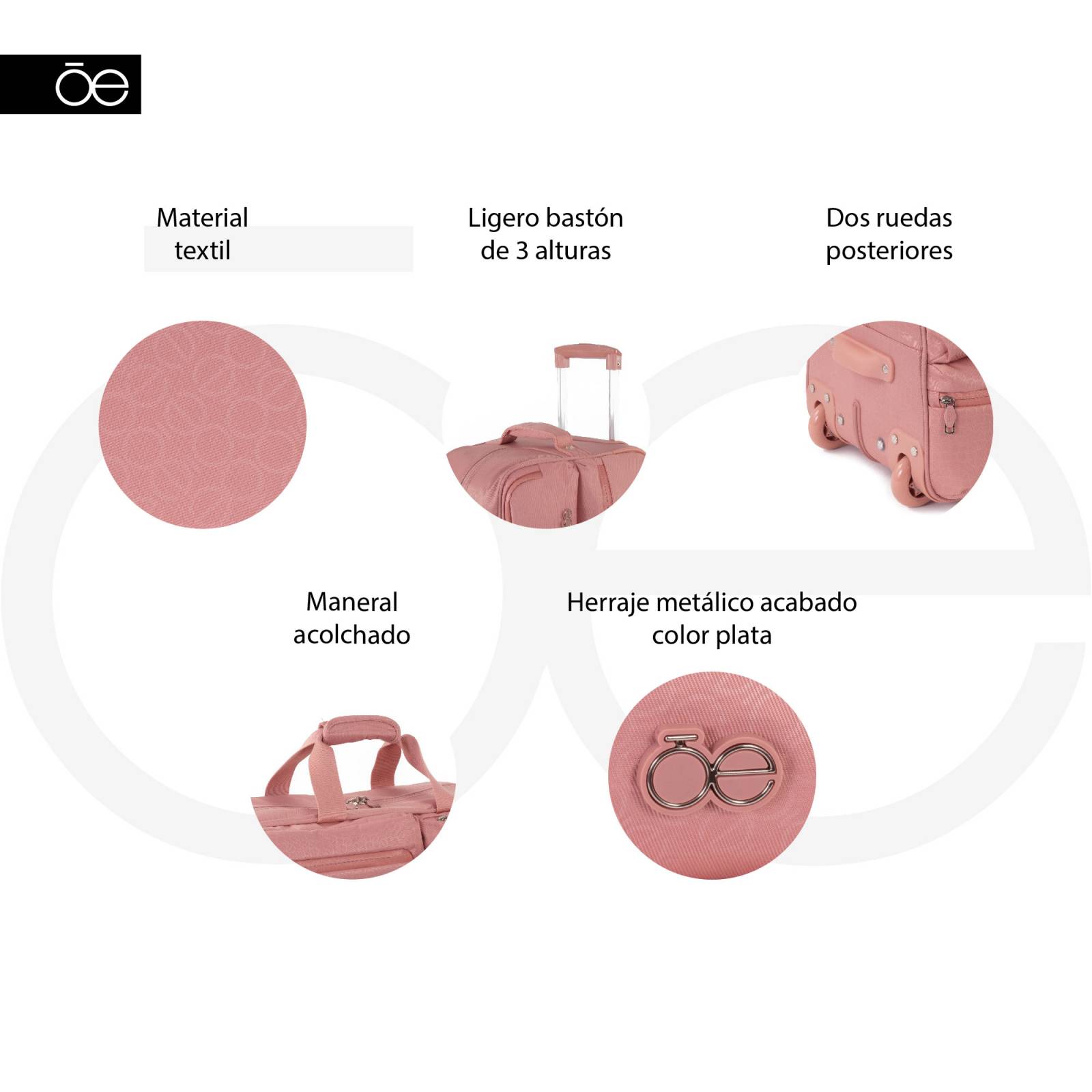 Maleta Duffle Bag Cloe Con Ruedas Y Estampado Monogramas