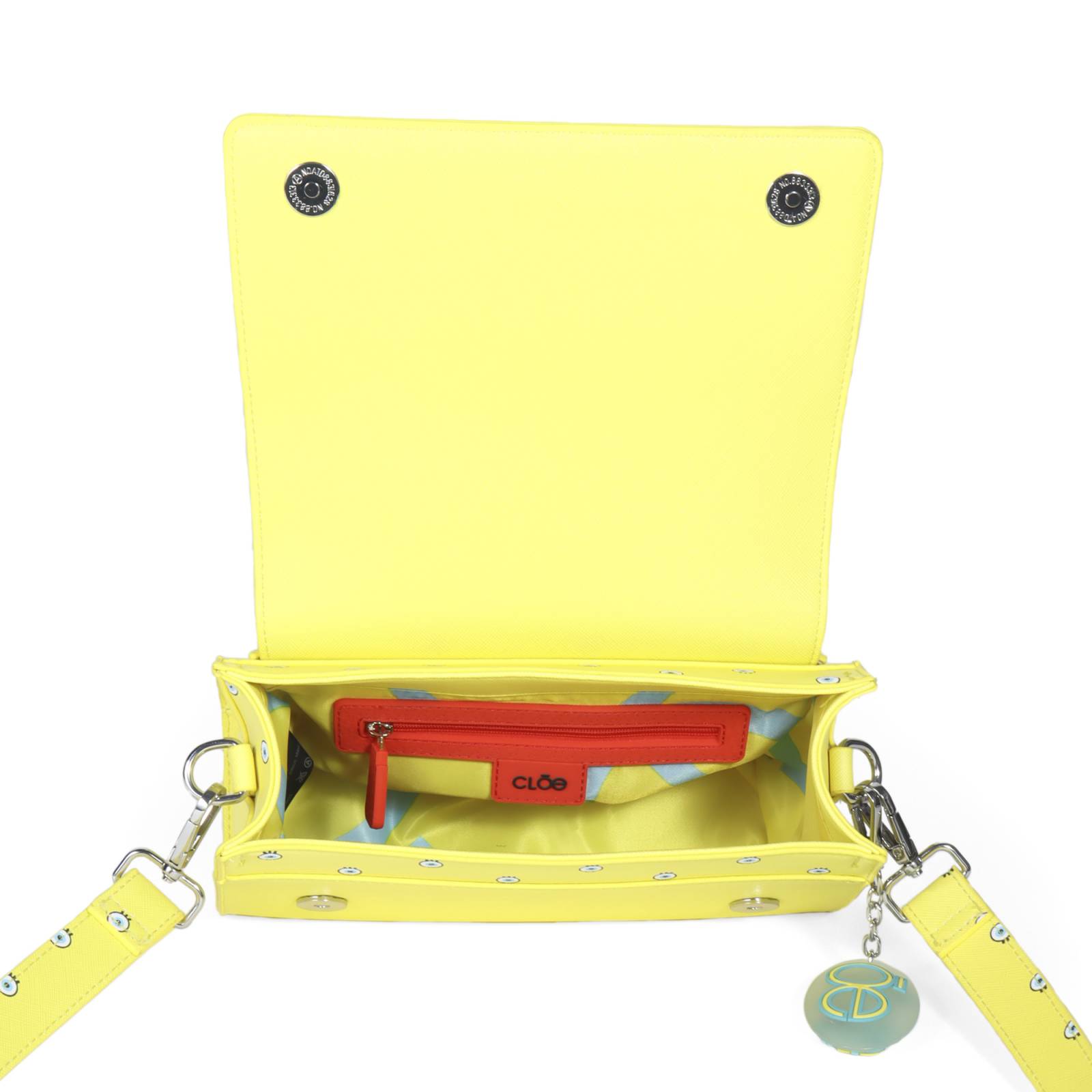 Bolsa Crossbody Sponge Bob x Oe Estampado Icónico color Amarillo