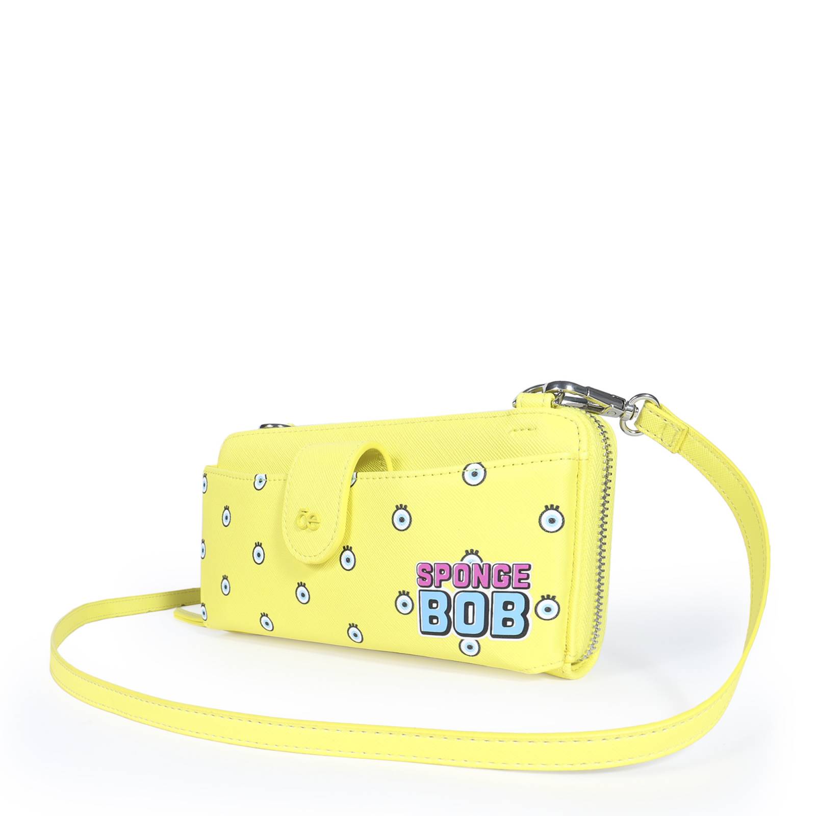Cartera Grande 2 en 1 Sponge Bob x Oe Estampado Icónico color Amarillo