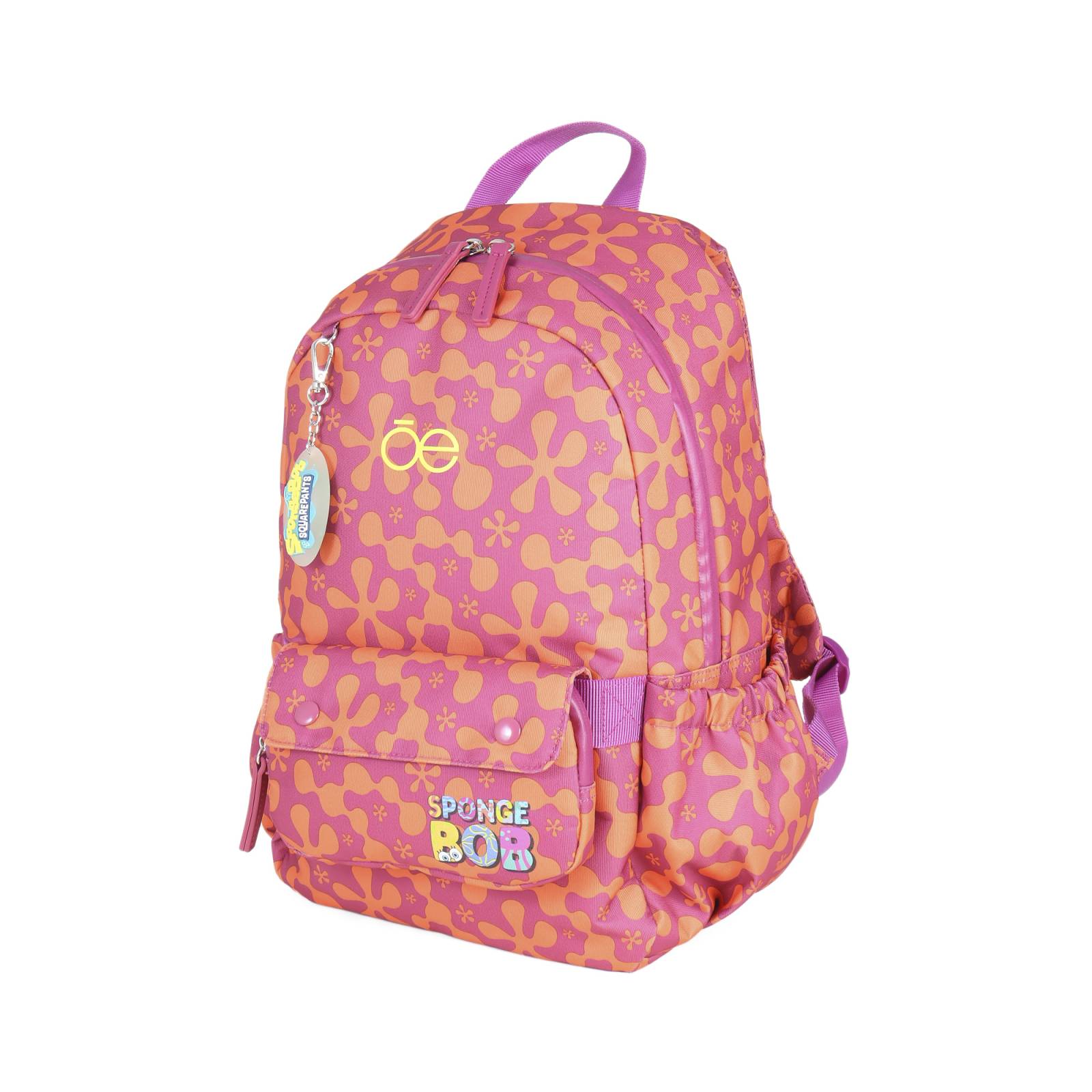 Mochila 2 en 1 Textil Sponge Bob x Oe color Magenta