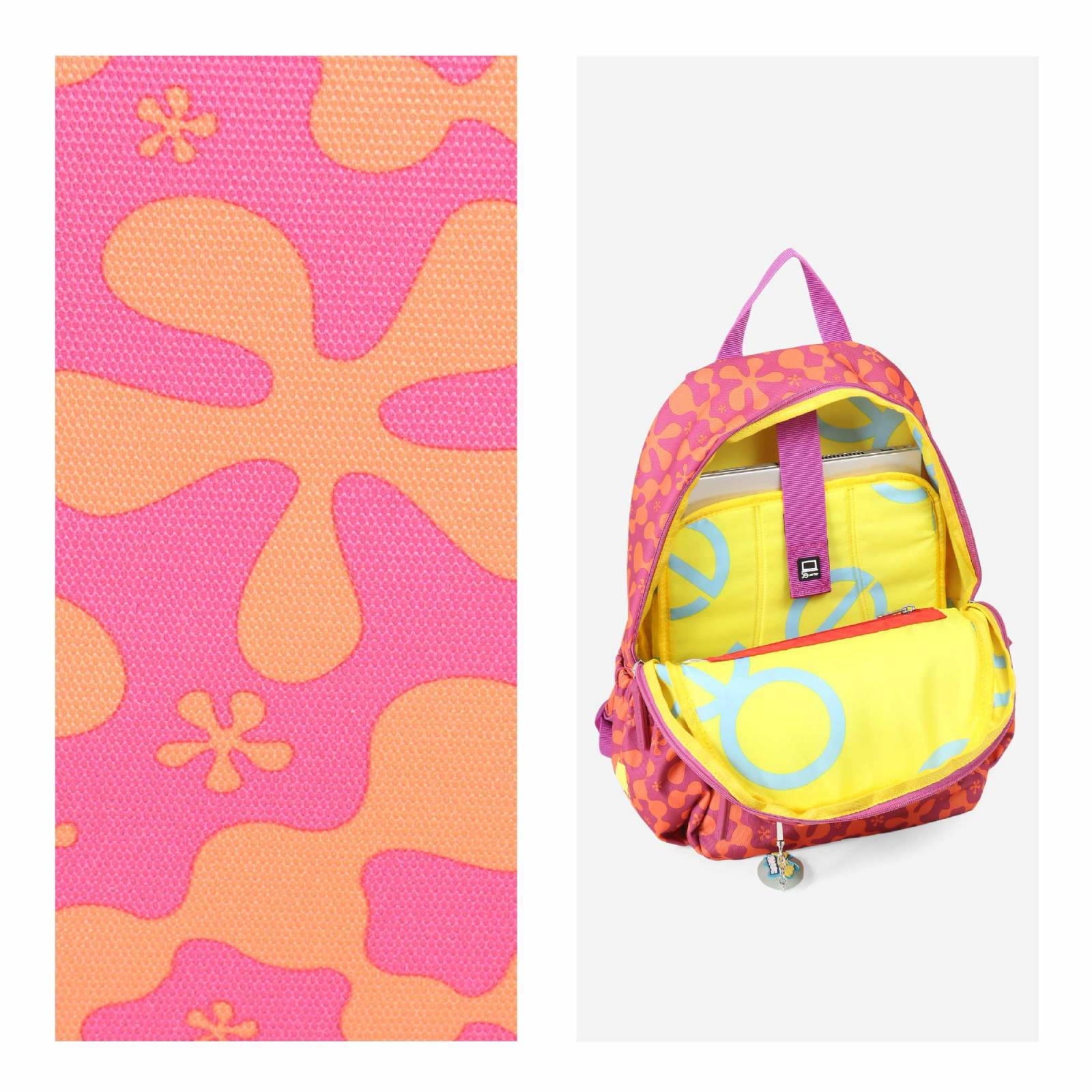 Mochila 2 en 1 Textil Sponge Bob x Oe color Magenta