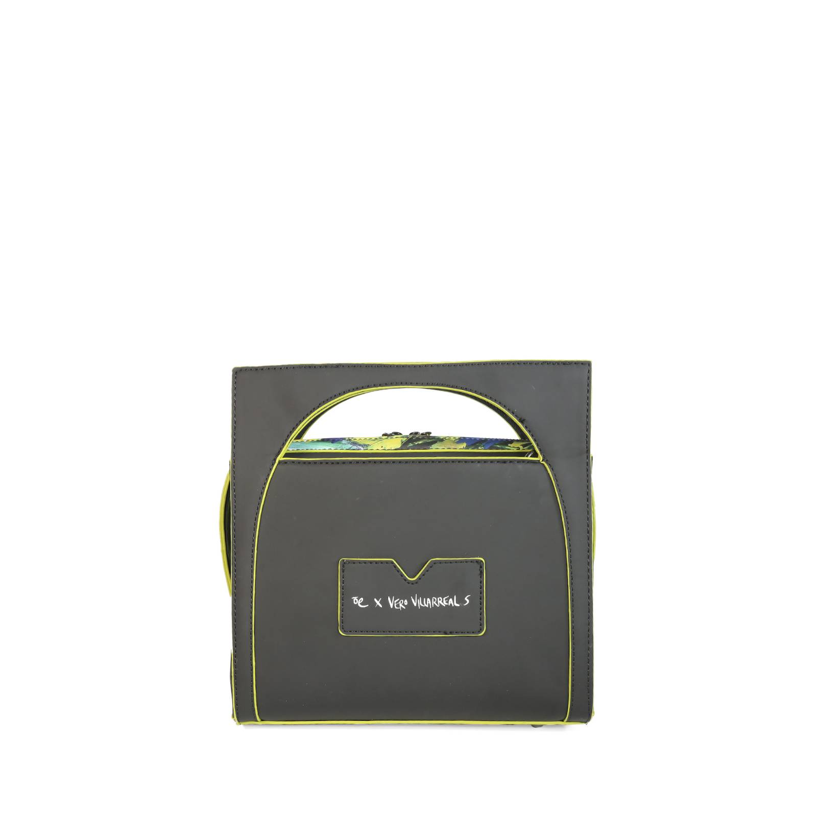 Bolsa Satchel Chica Oe Gallery con Mascada color Negro