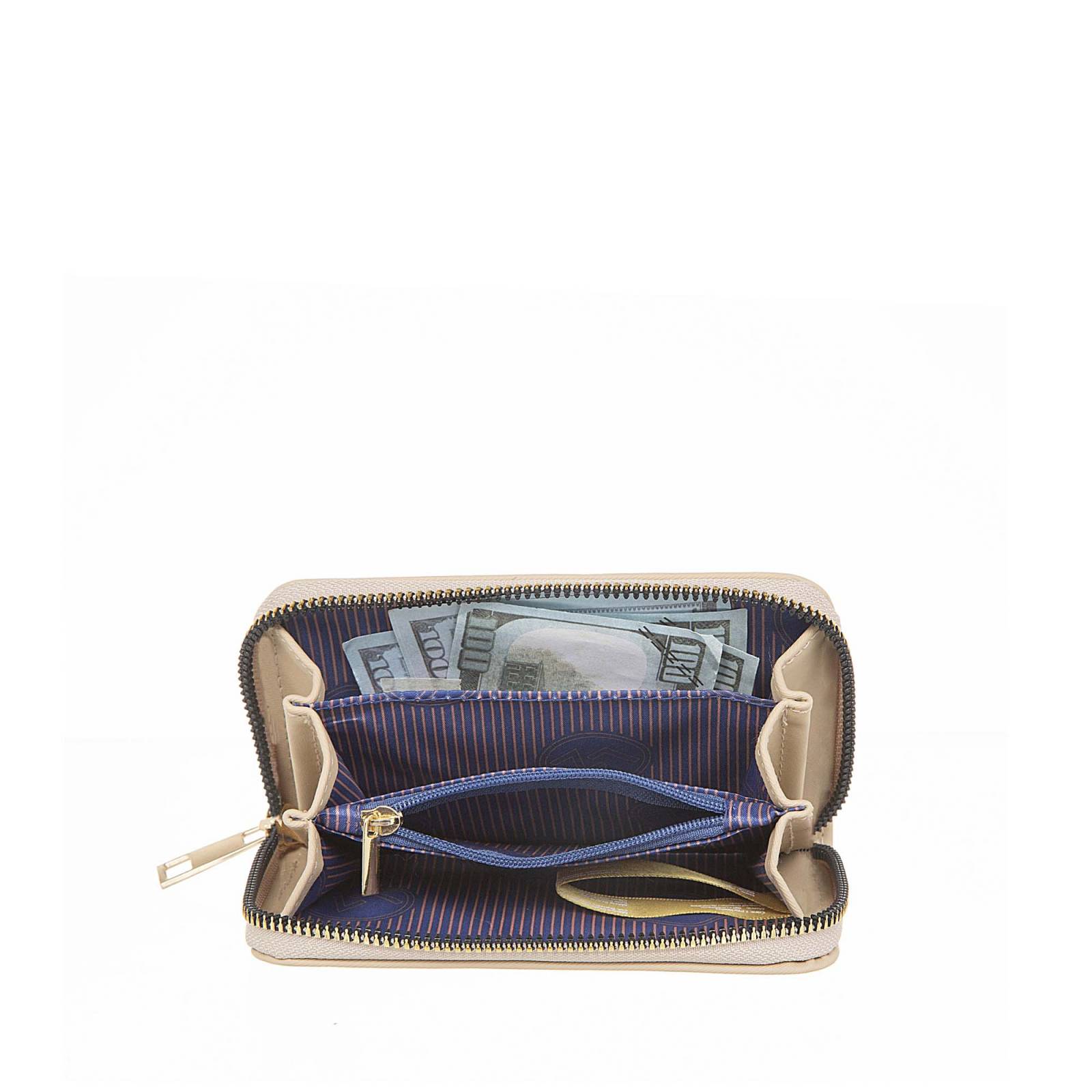 Cartera Lucentzza Mediana Cierre Sencillo Nylon color Fango