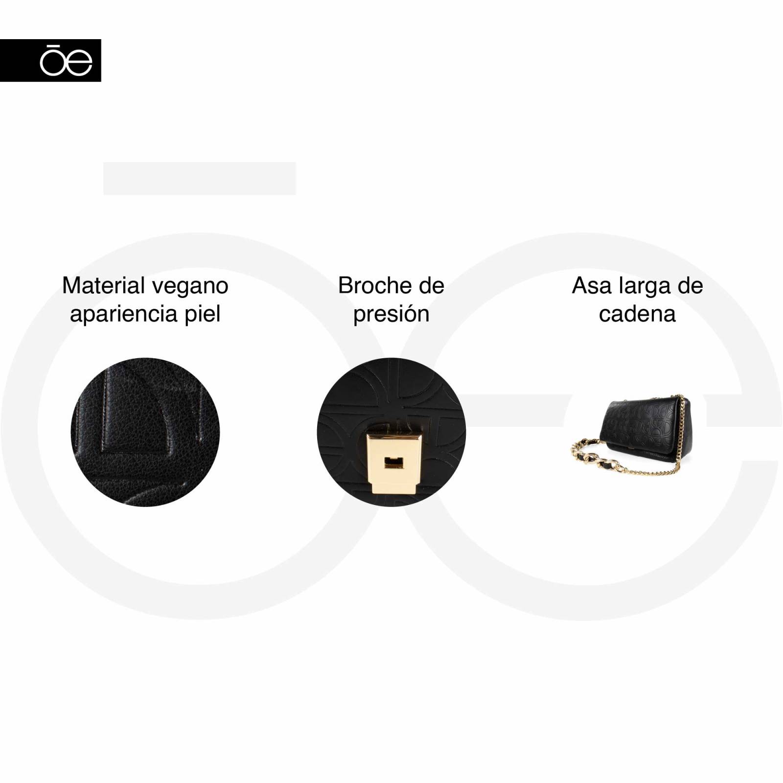 Bolsa Crossbody Cloe Monograma Troquelado color Rosa