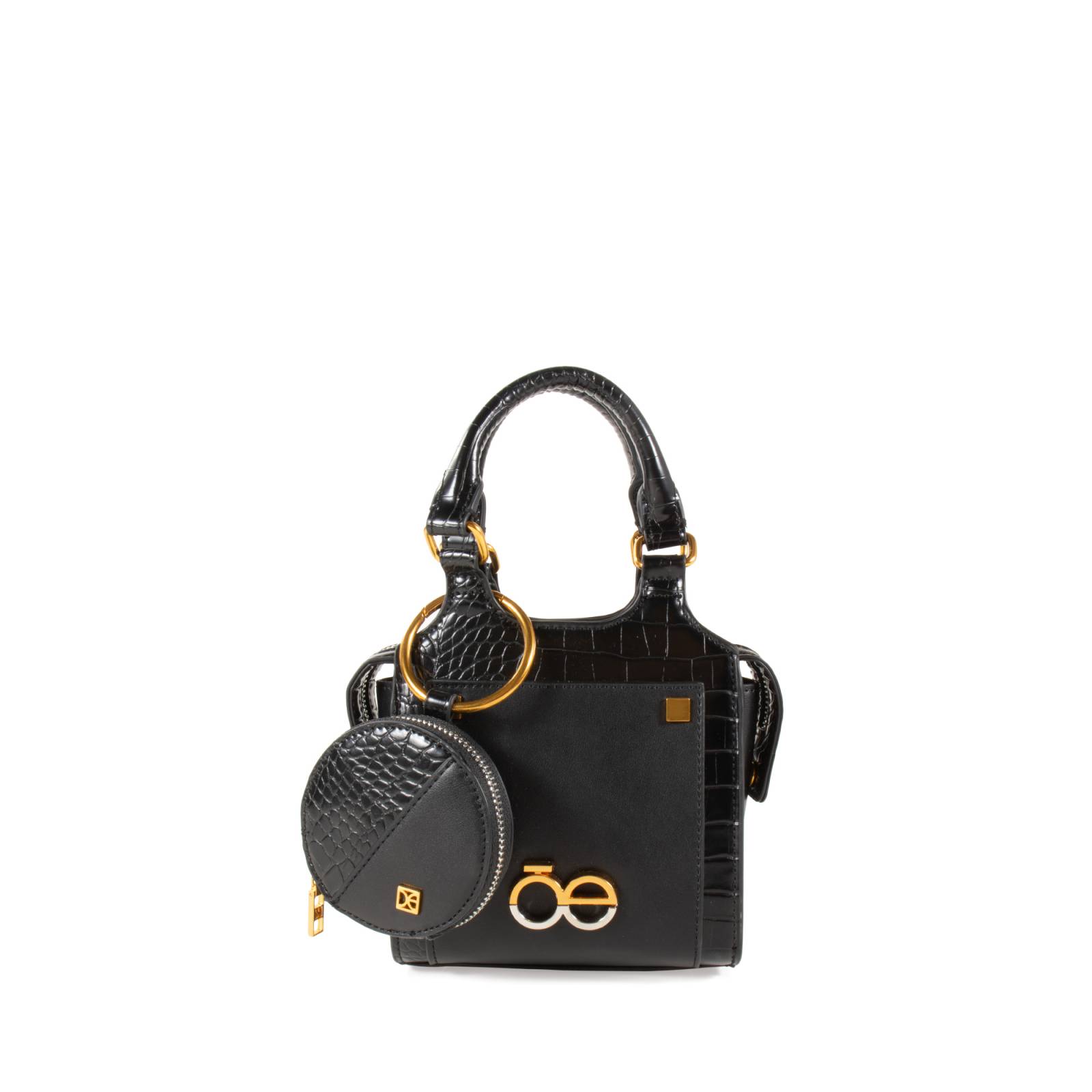 Bolsa Satchel Cloe Mini con Monedero color Negro
