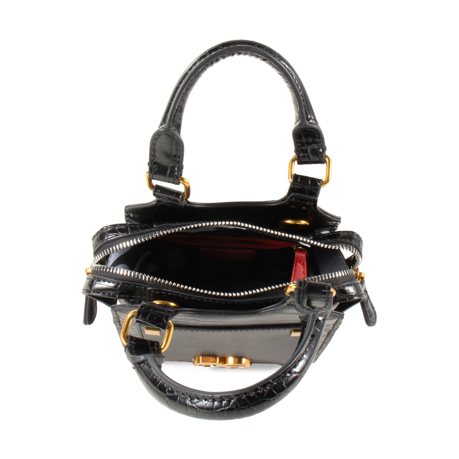 Bolsa Satchel Cloe Mini con Monedero color Negro