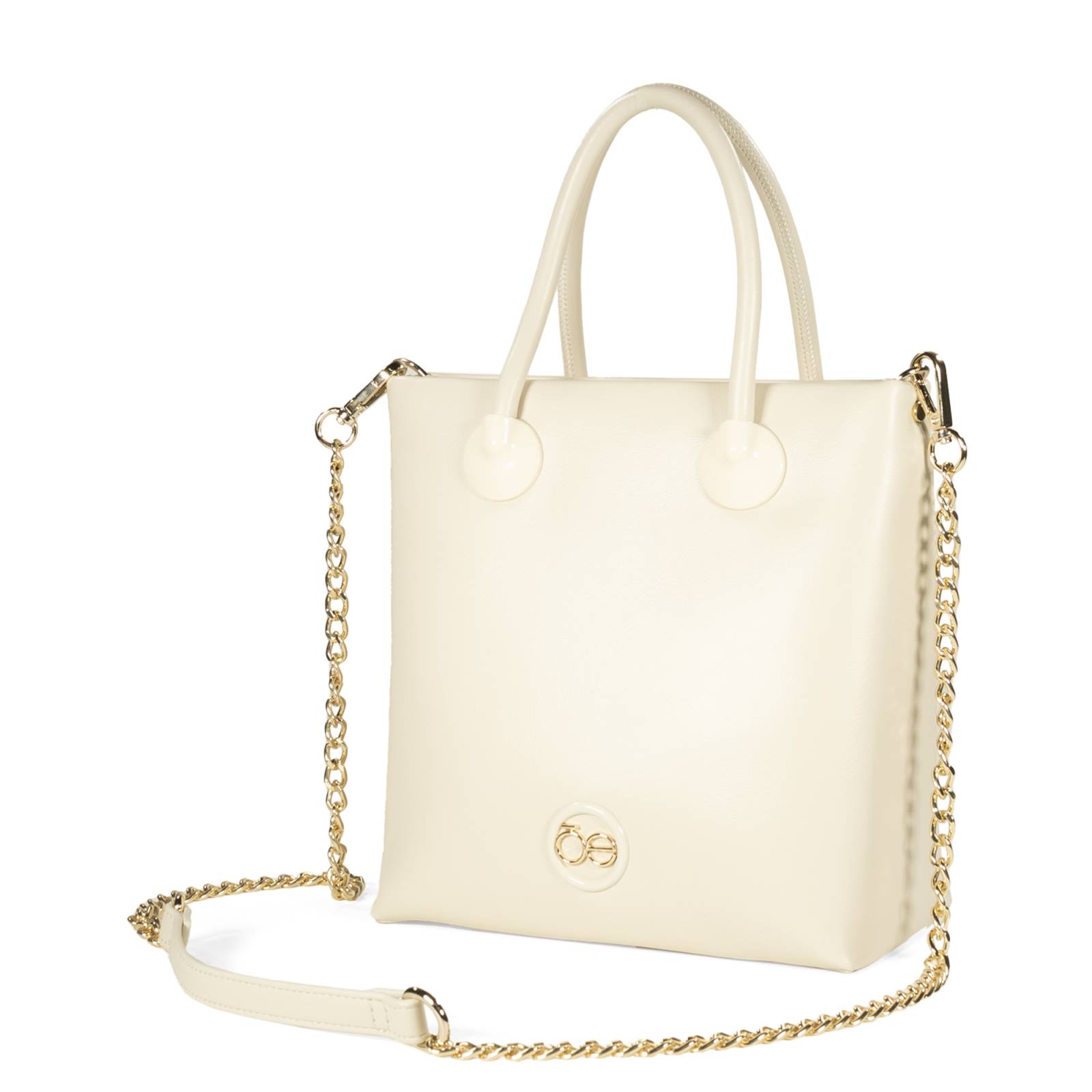Bolsa Tote Cloe Mediano color Beige