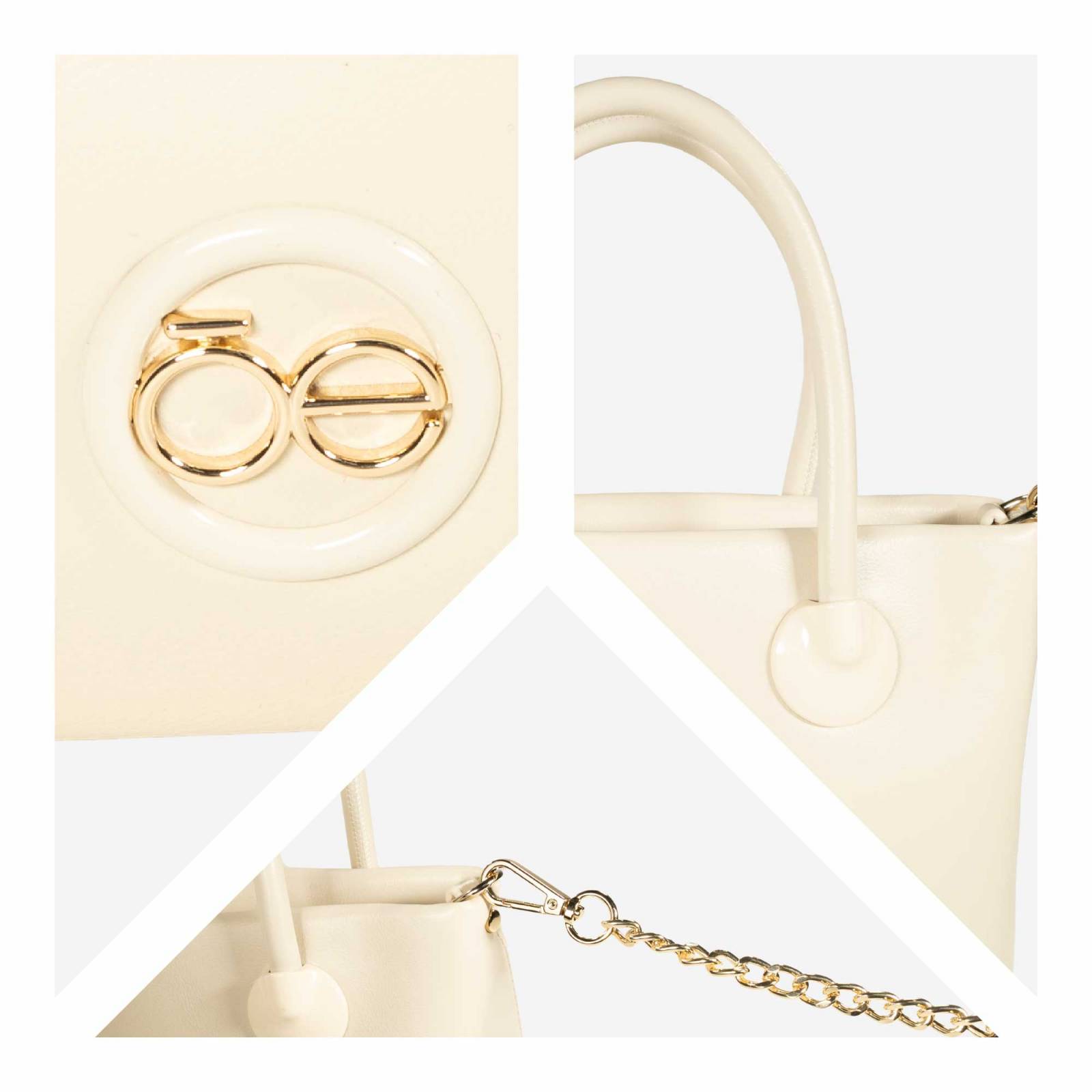 Bolsa Tote Cloe Mediano color Beige