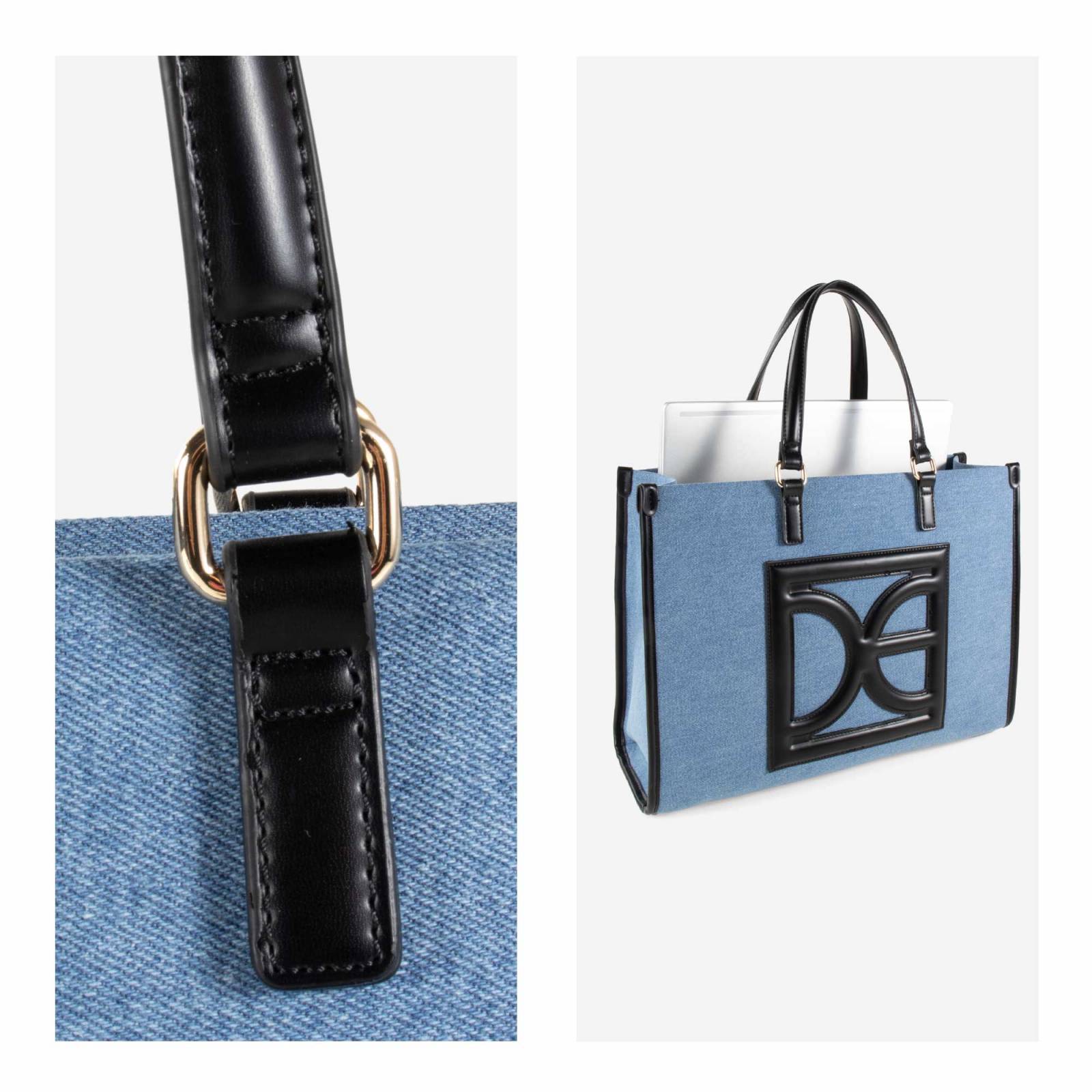 Bolsa Cloe Grande Textil Porta Laptop 15 plg color Azul