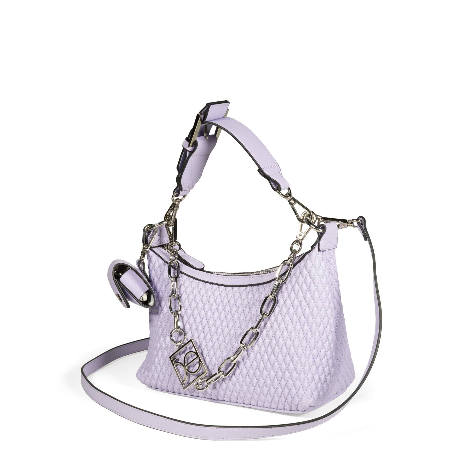 Bolsa Hobo Cloe Mediana Look Animal Skin color Lila