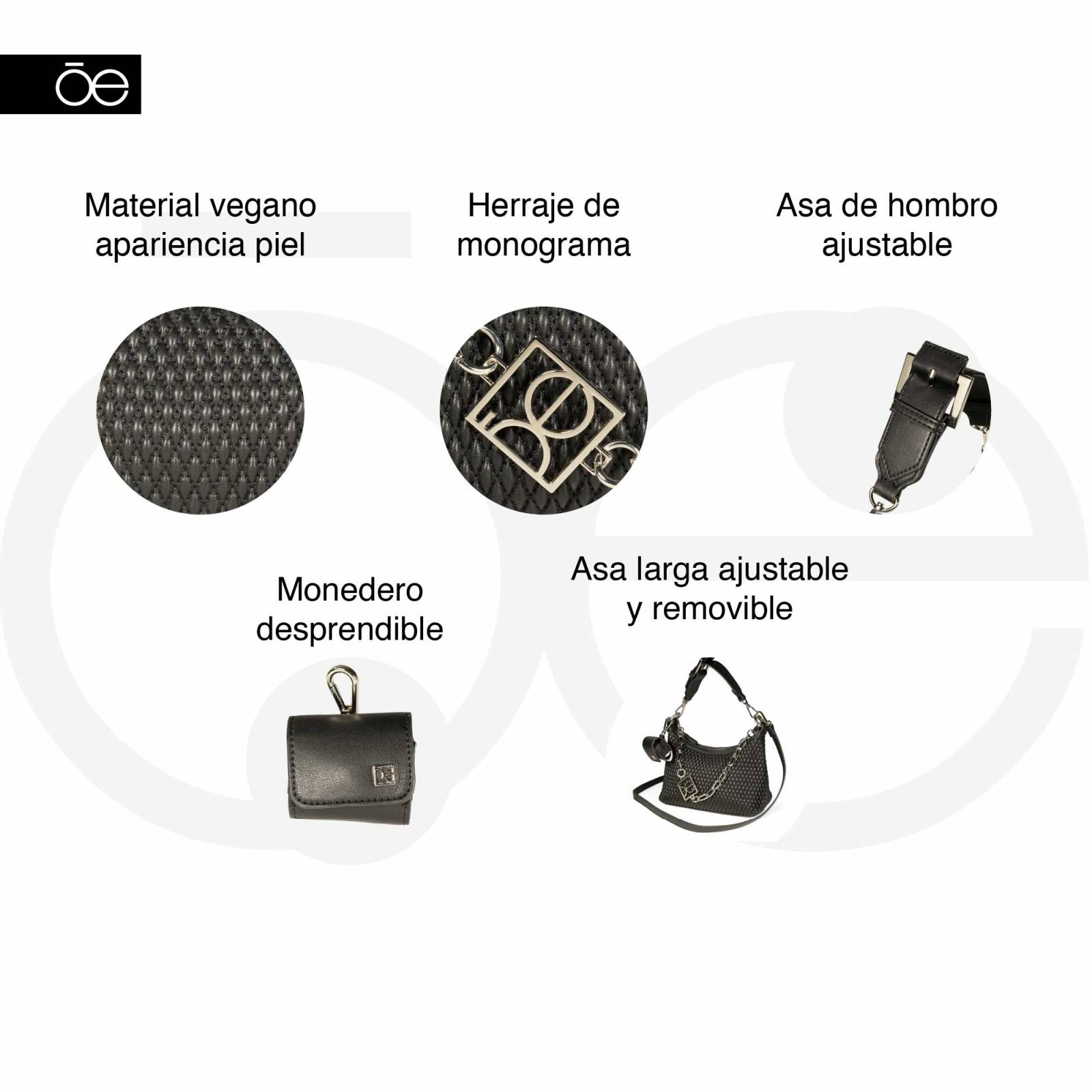 Bolsa Hobo Cloe Mediana Look Animal Skin color Lila