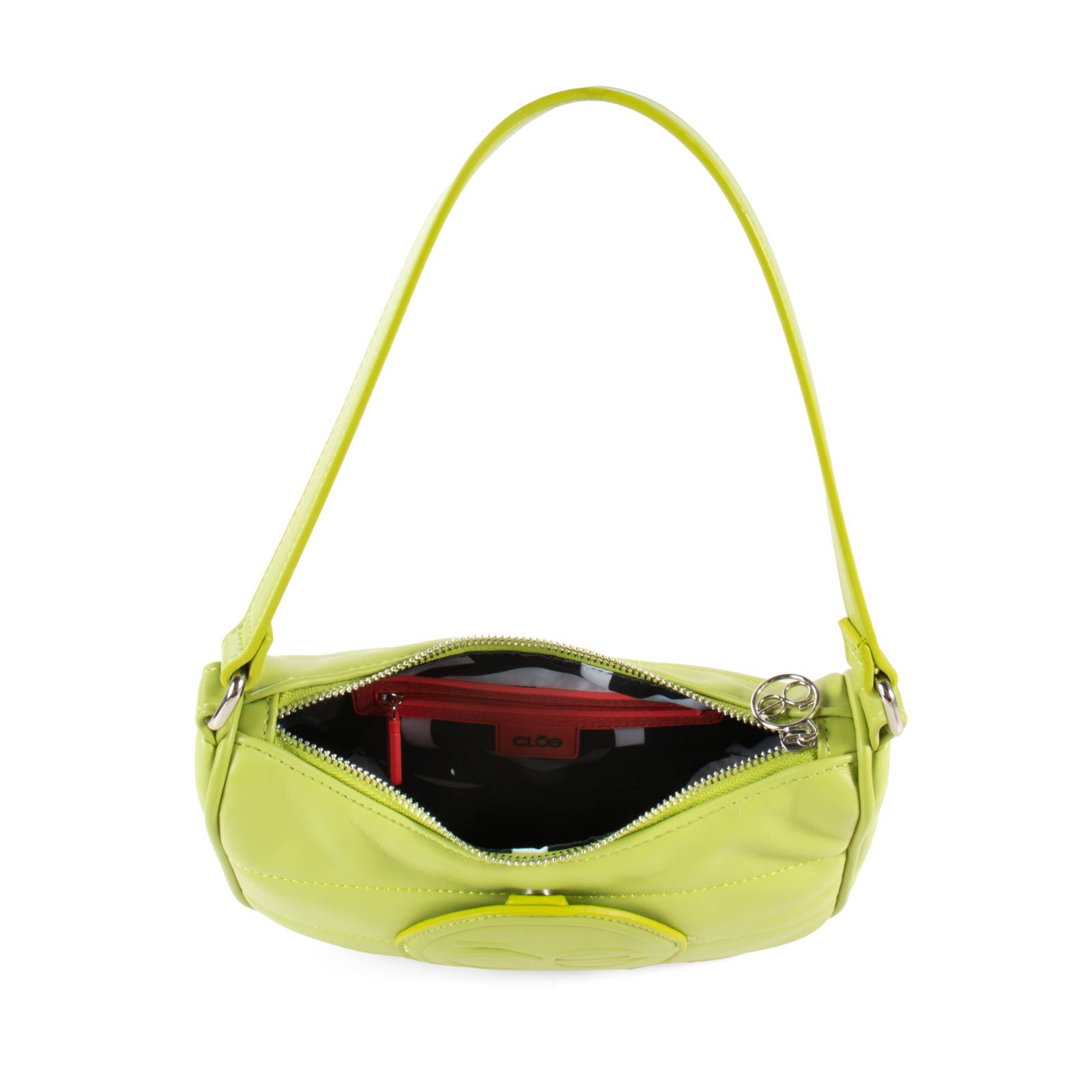 Bolsa Hobo Cloe Acolchada color Verde Limón