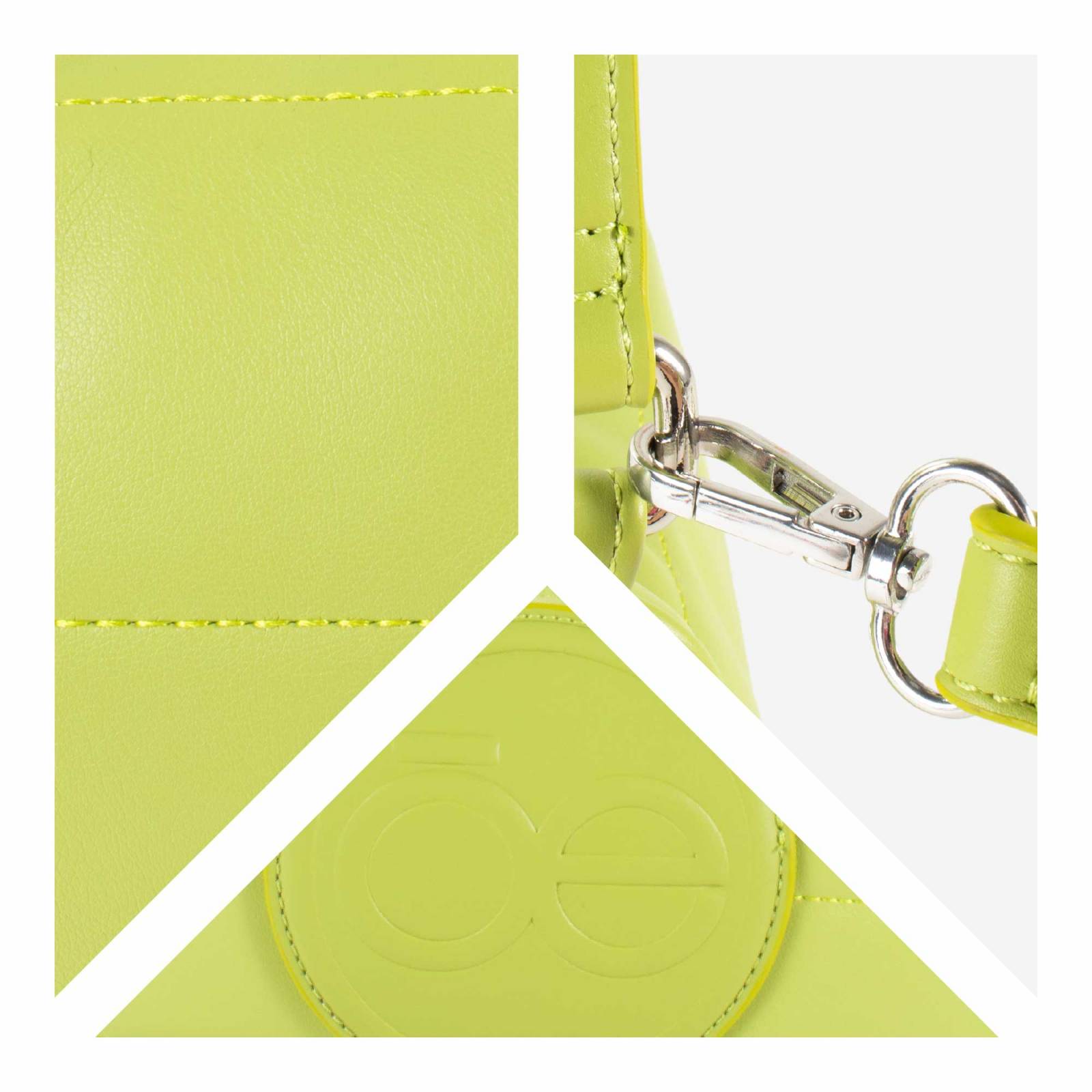 Bolsa Hobo Cloe Acolchada color Verde Limón
