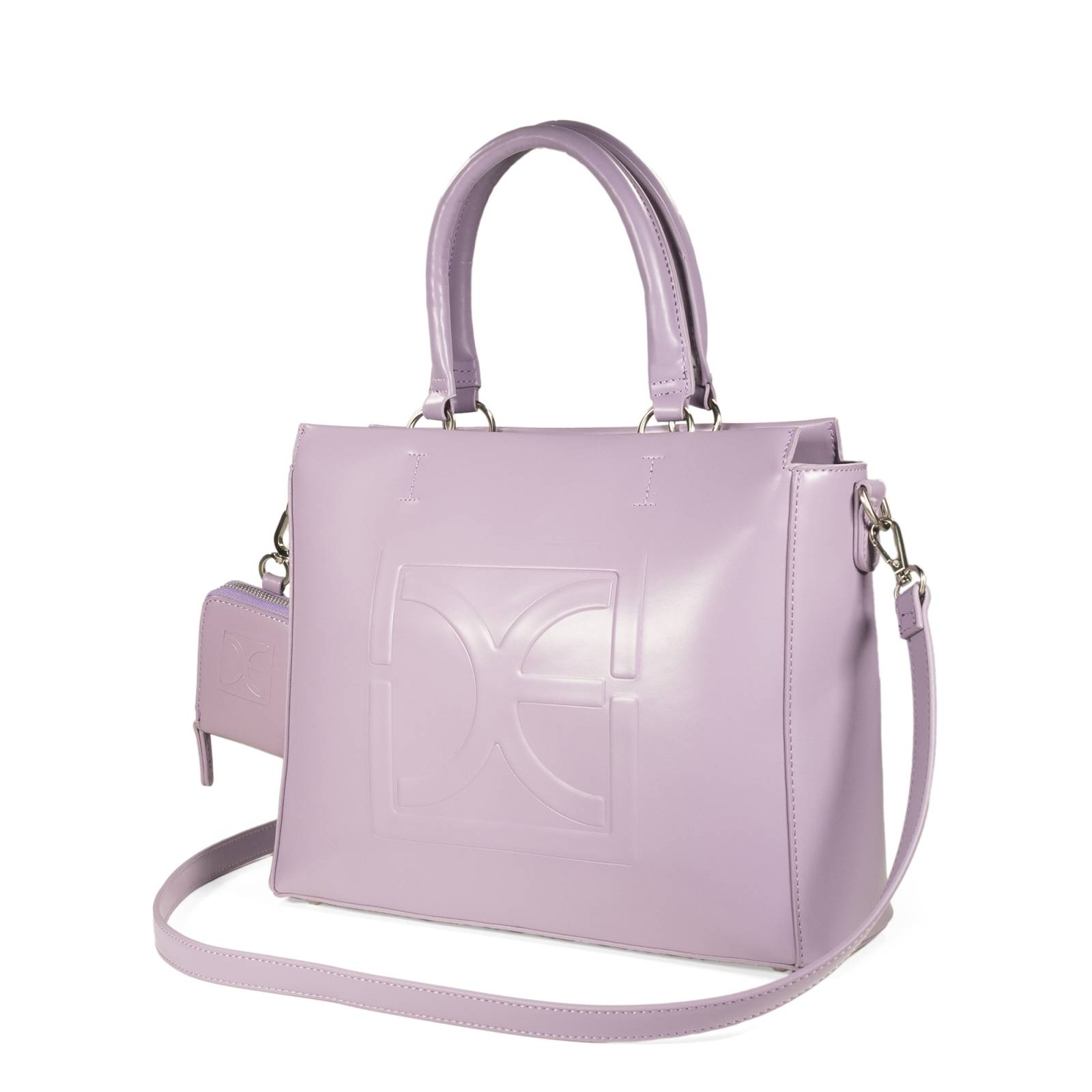 Bolsa Satchel Cloe Mediana con Monedero color Lila