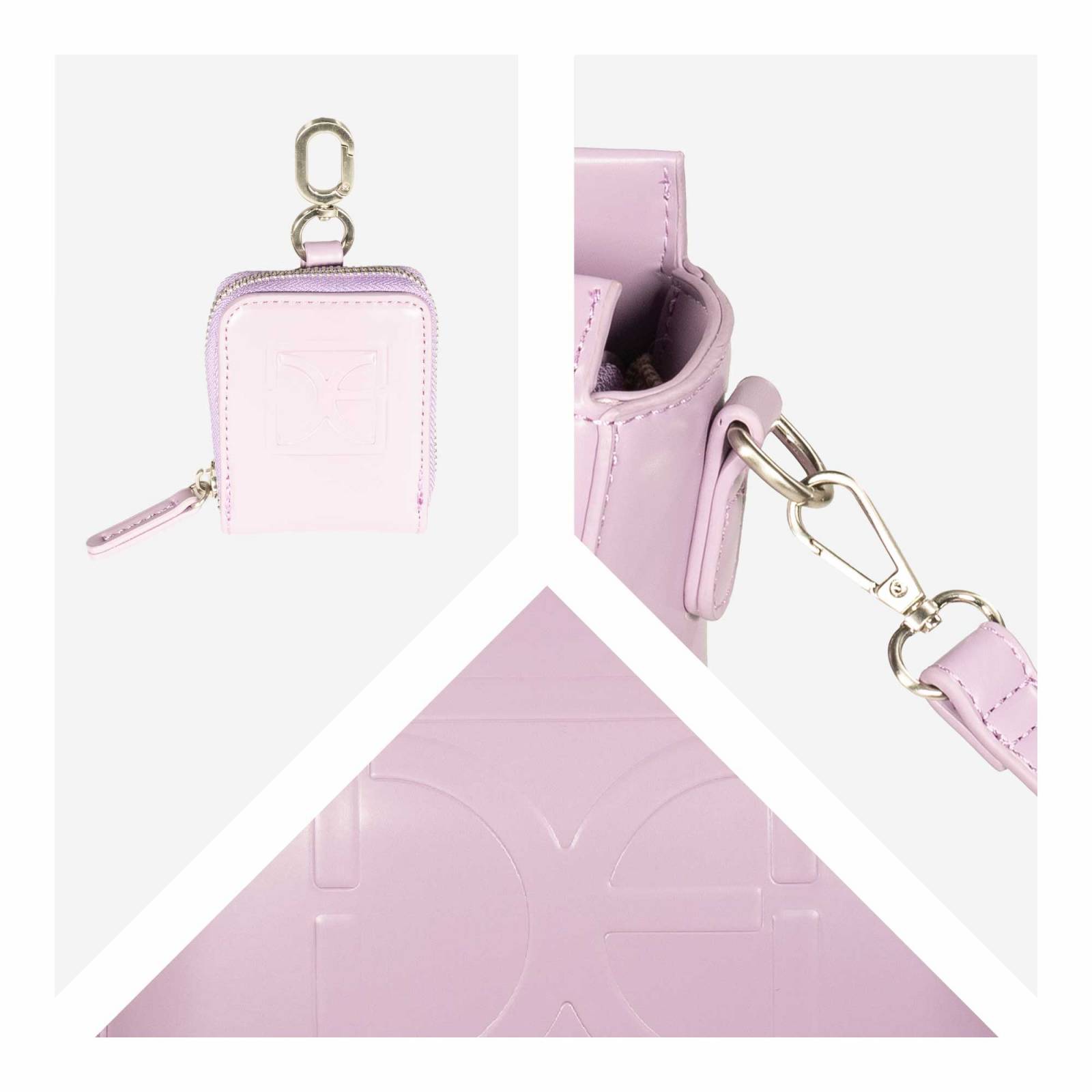 Bolsa Satchel Cloe Mediana con Monedero color Lila