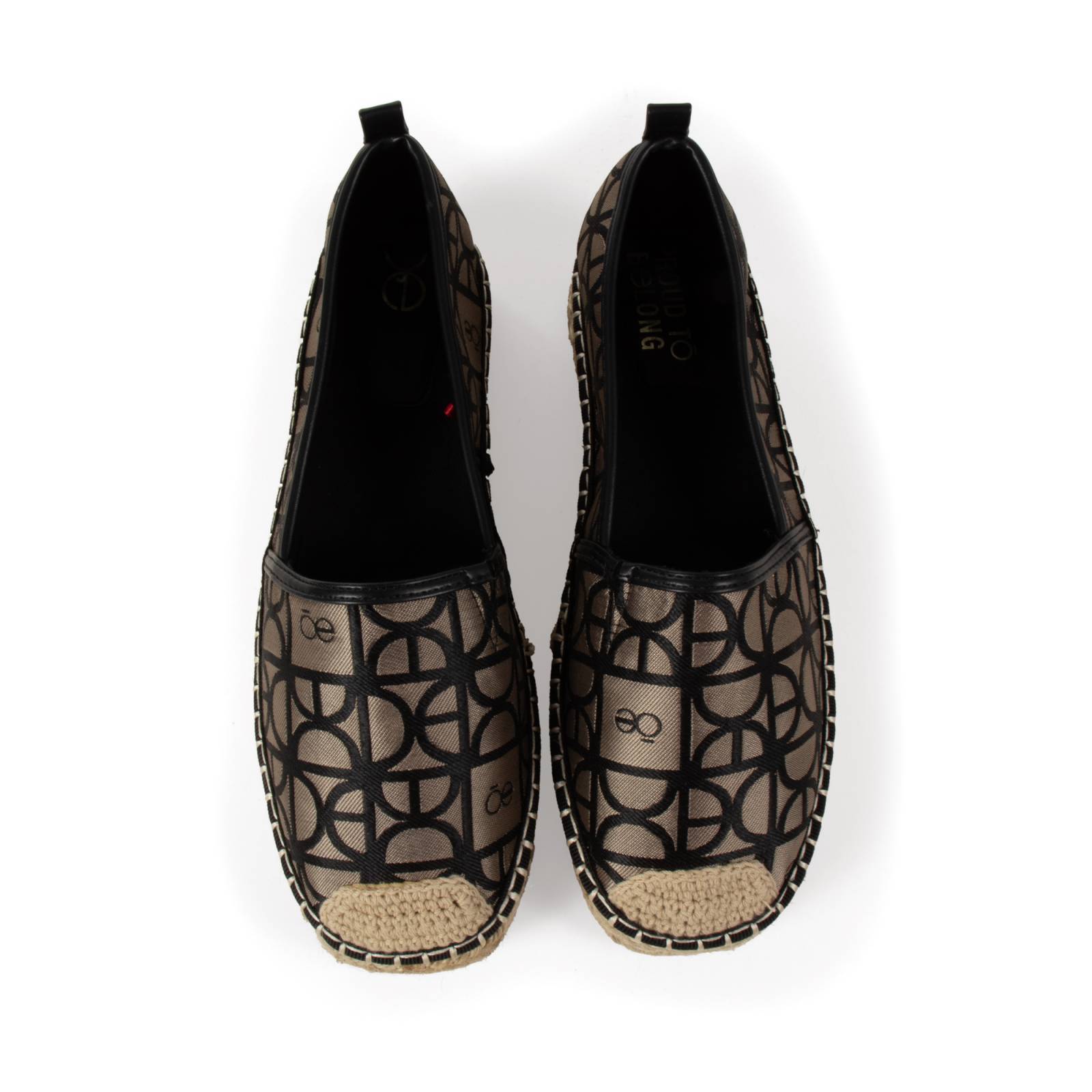 Alpargata Textil Cloe Suela Forrada en Yute color Negro