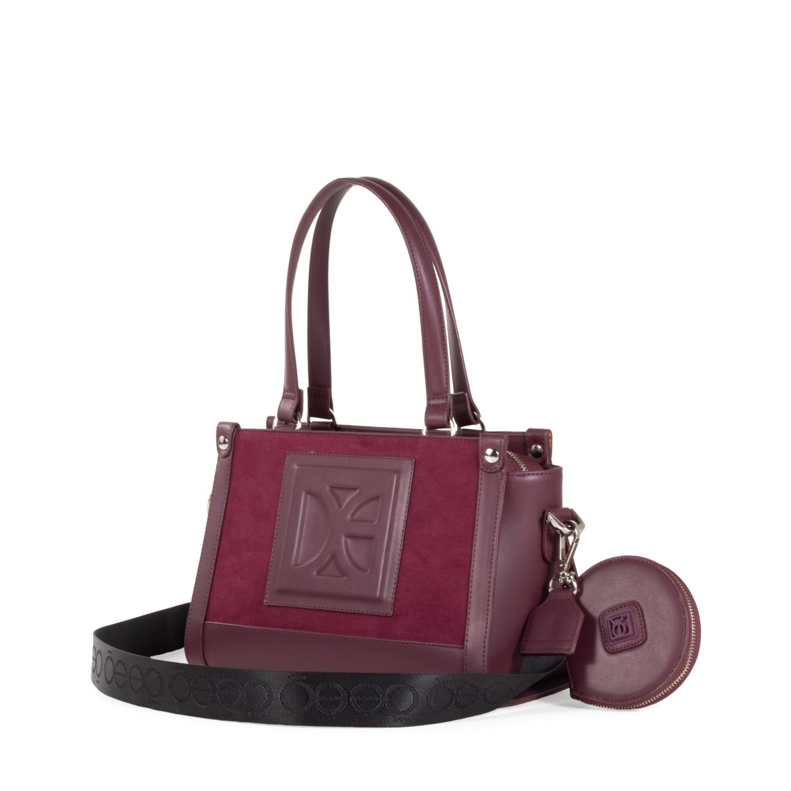 Bolsa Satchel Cloe Para Mujer Parche de monograma y asa