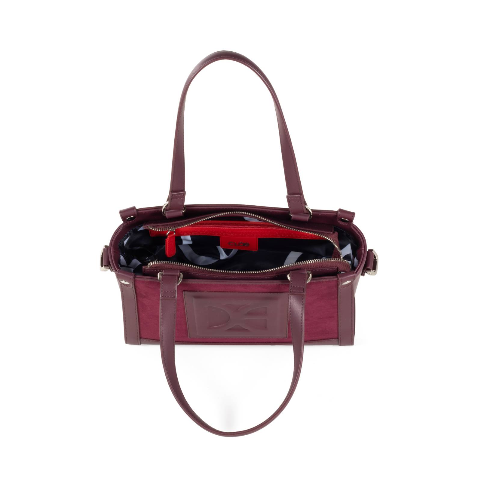 Bolsa Satchel Cloe Para Mujer Parche de monograma y asa