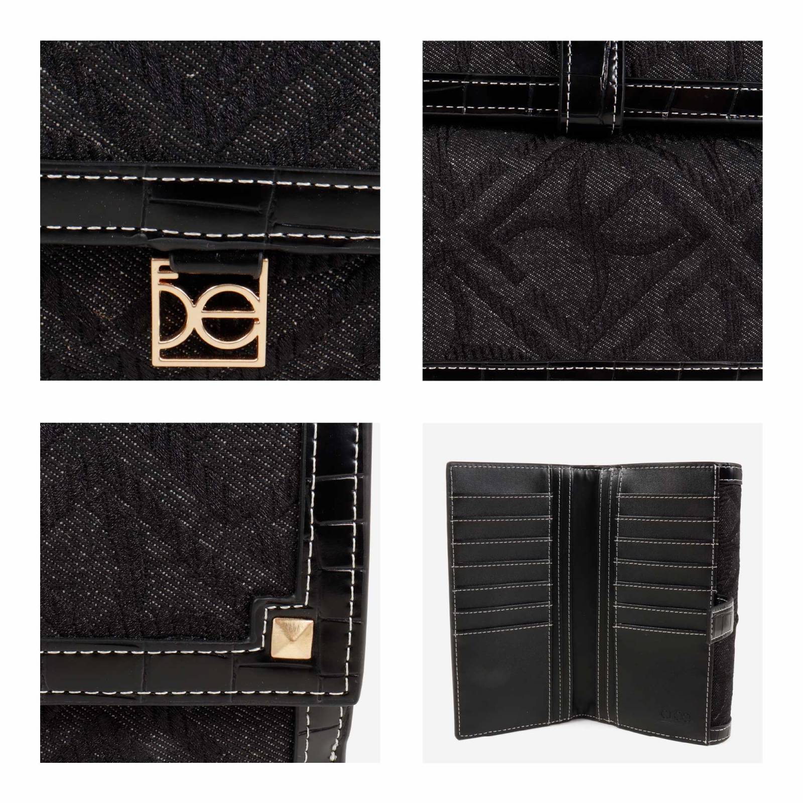 Cartera Flap Cloe Para Mujer Grande Estoperol decorativo