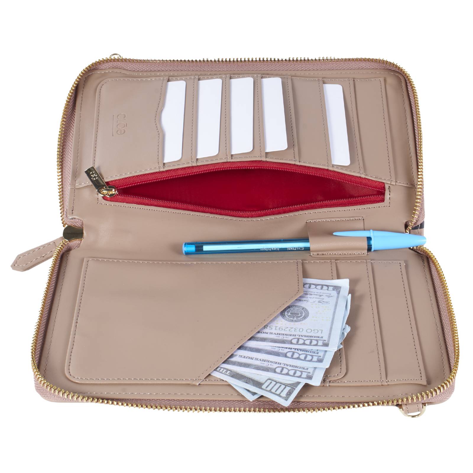 Cartera Cloe Para Mujer Grande 2 en 1 Porta Pasaporte