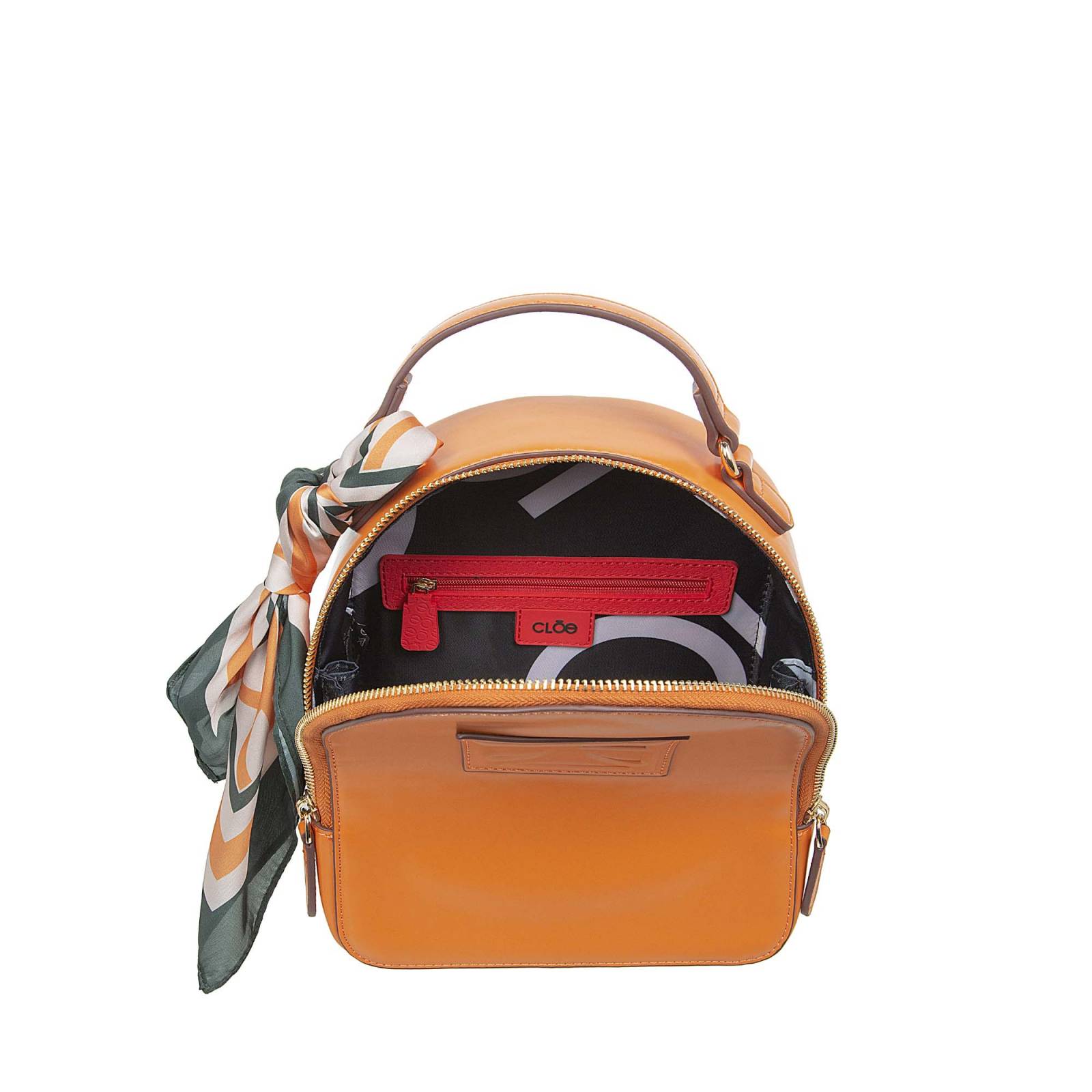 Mochila Cloe con Mascada color Naranja