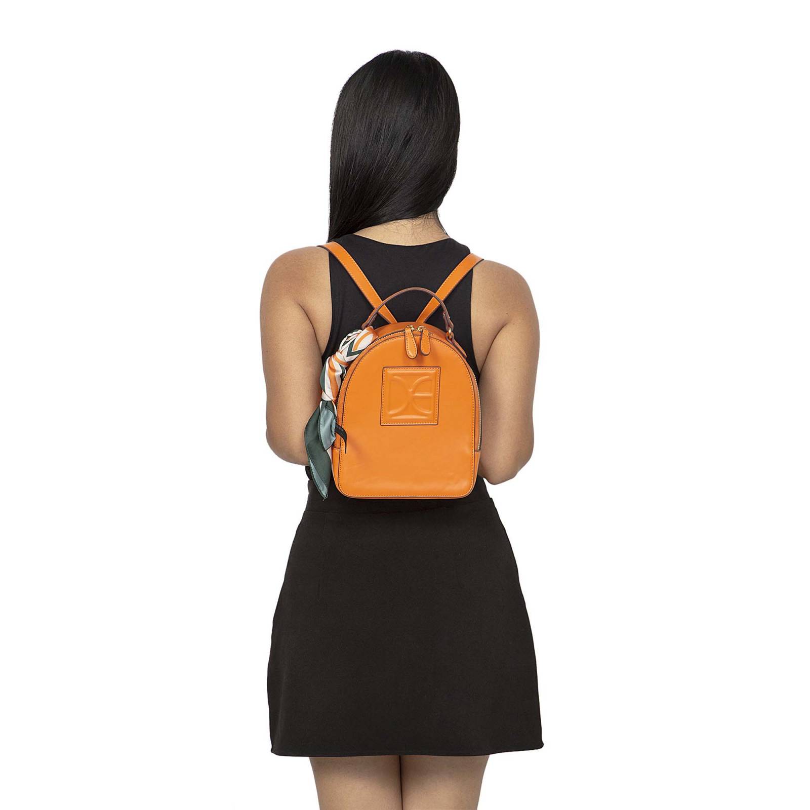 Mochila Cloe con Mascada color Naranja