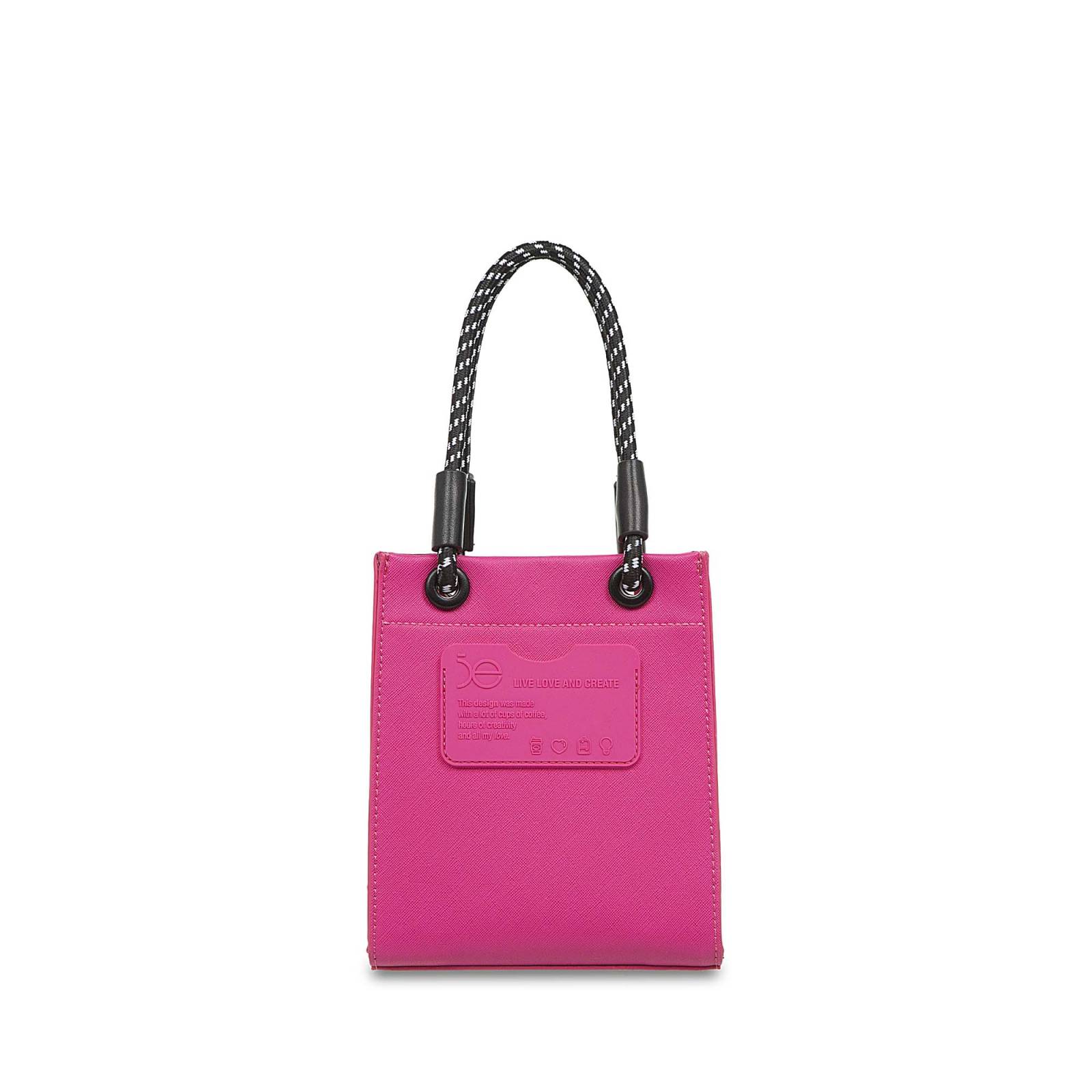 Bolsa Tote Cloe Chico Tarjetero Decorativo color Rosa
