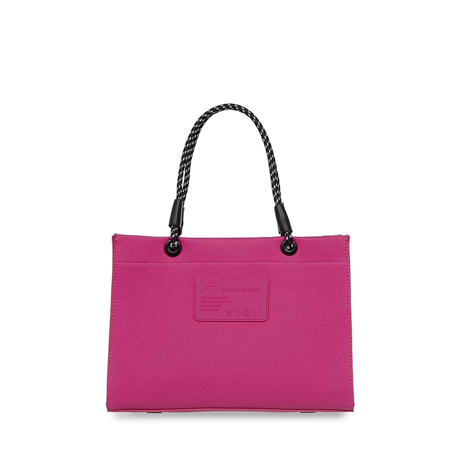 Bolsa Tote Cloe Mediano Tarjetero Decorativo color Rosa