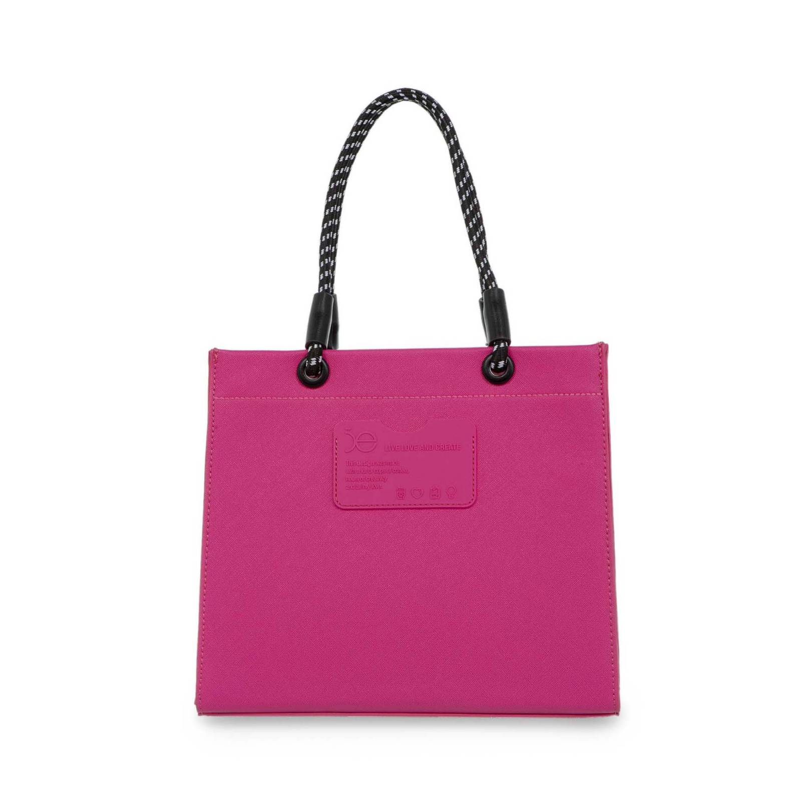 Bolsa Tote Cloe Grande Tarjetero Decorativo color Rosa