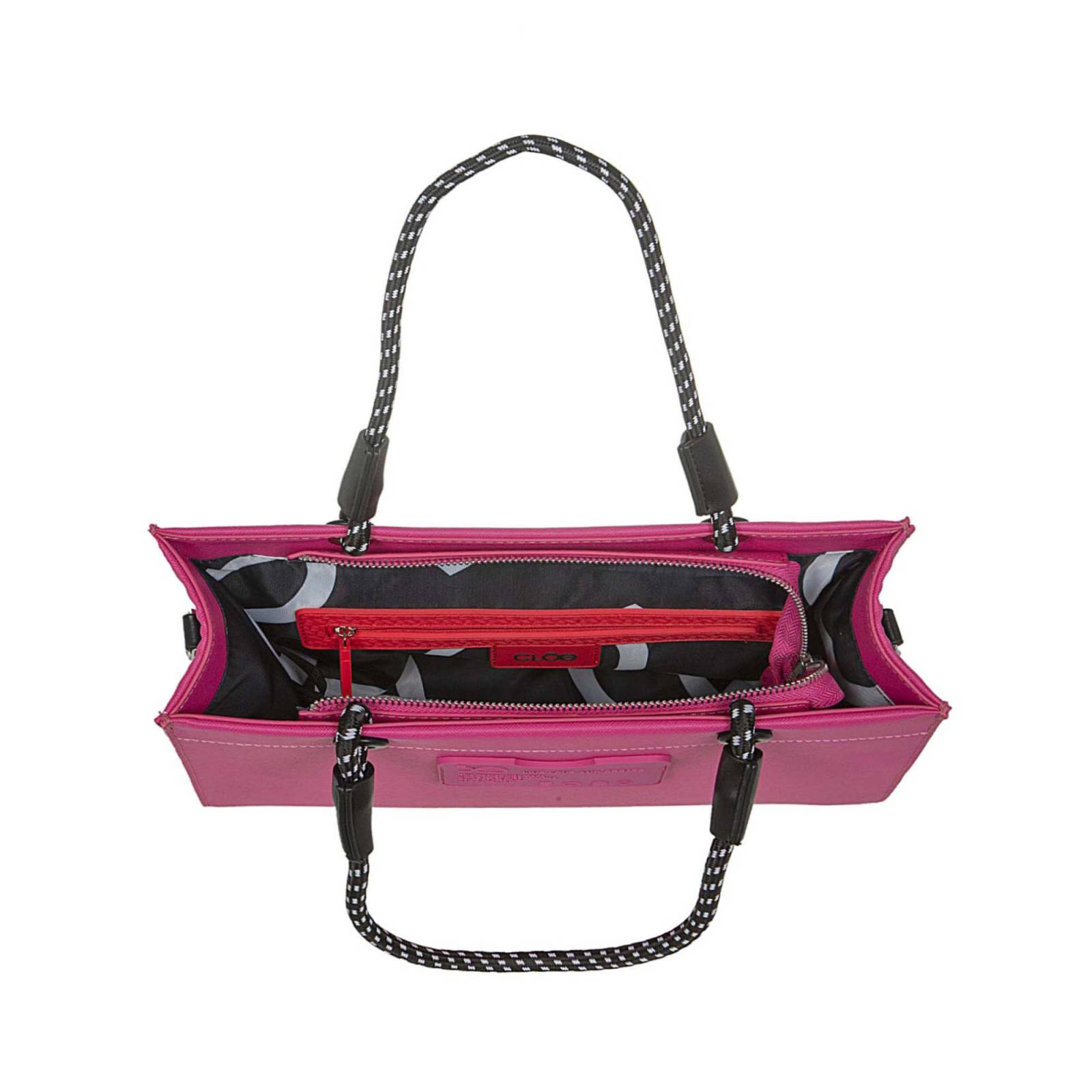 Bolsa Tote Cloe Grande Tarjetero Decorativo color Rosa