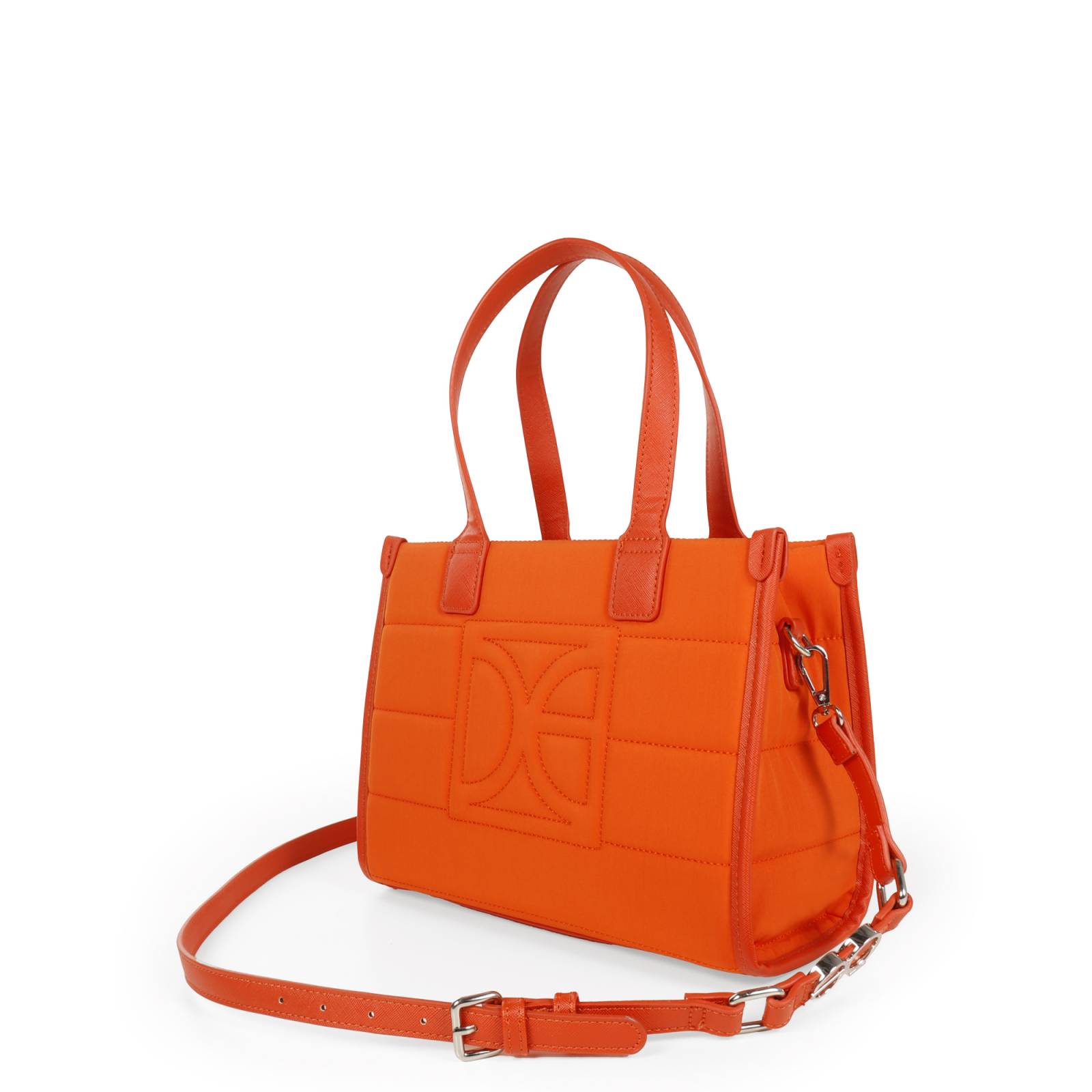 Bolsa Tote Cloe Mediana Textil color Naranja