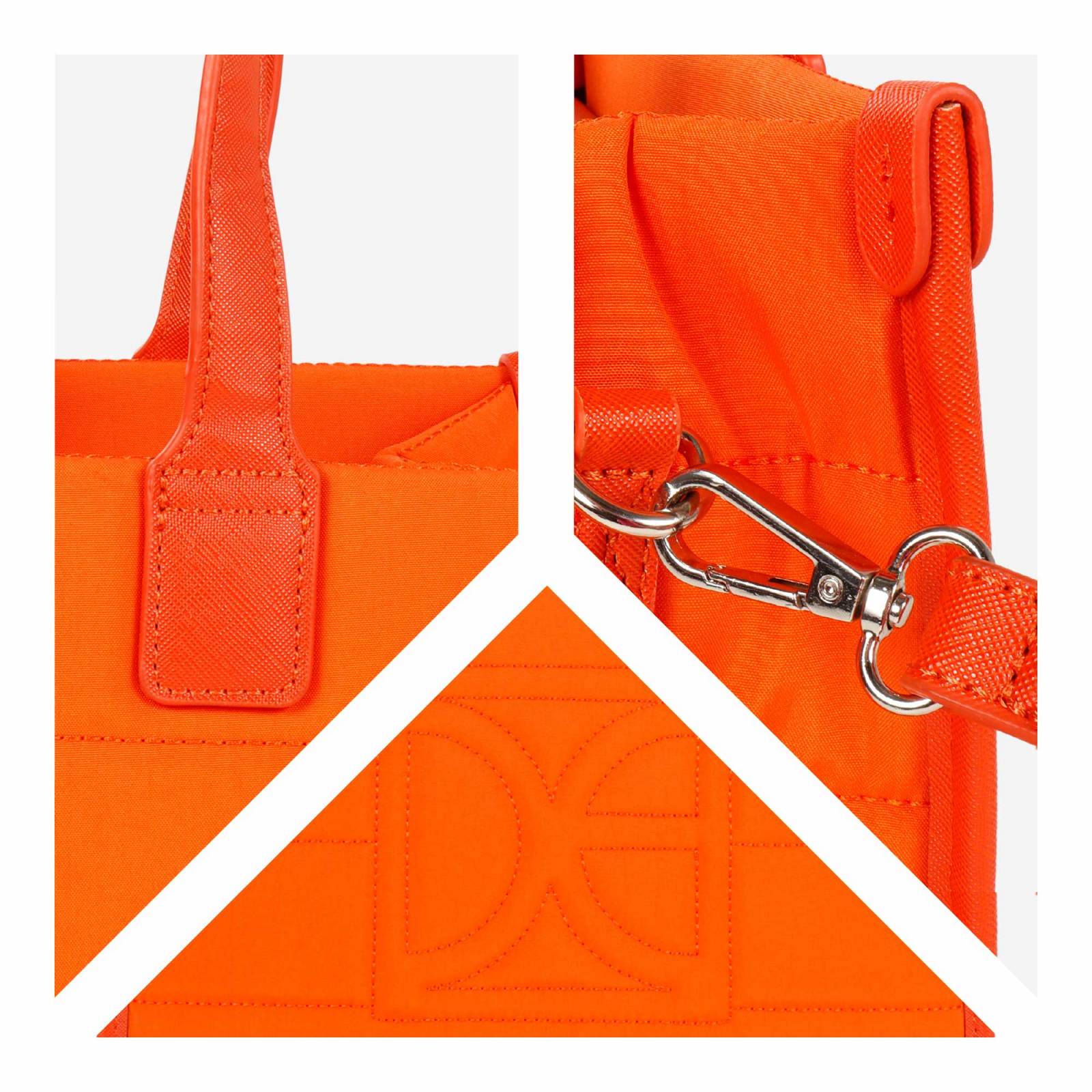 Bolsa Tote Cloe Mediana Textil color Naranja
