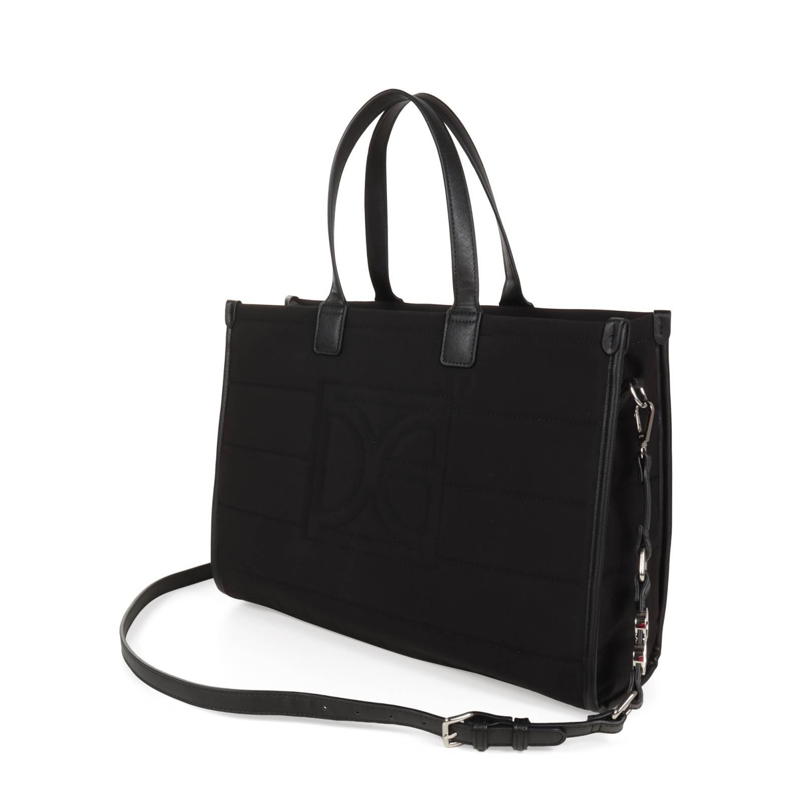 Bolsa Tote Cloe Grande Textil color Negro