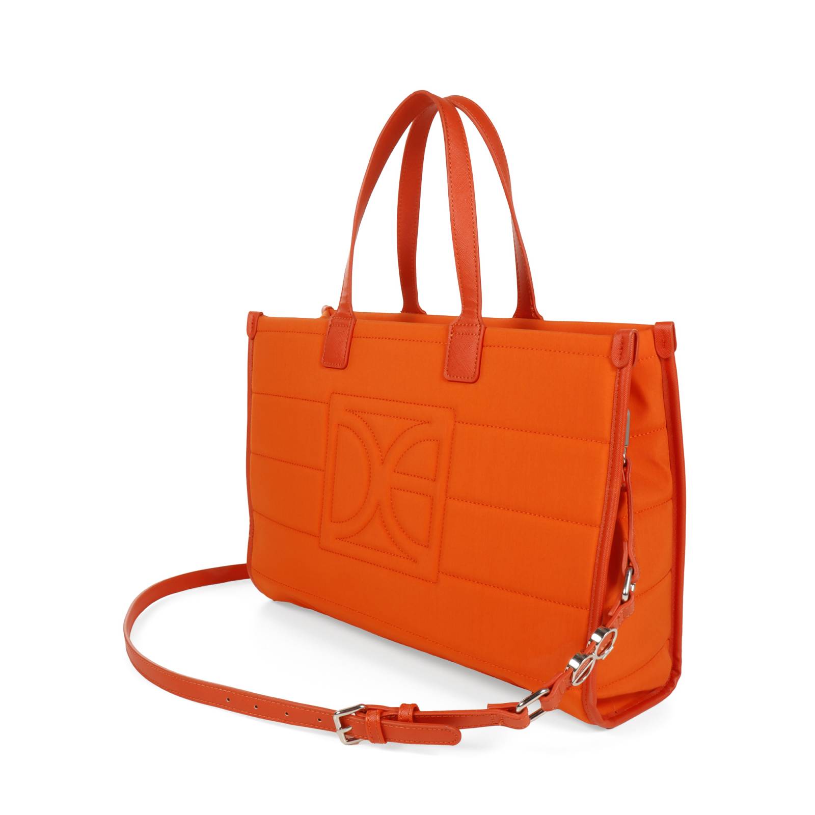 Bolsa Tote Cloe Grande Textil color Naranja