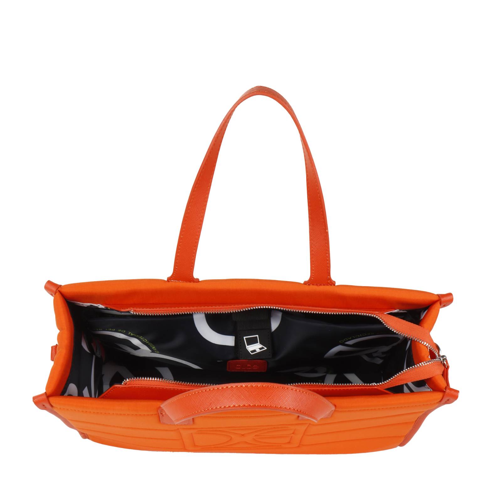 Bolsa Tote Cloe Grande Textil color Naranja