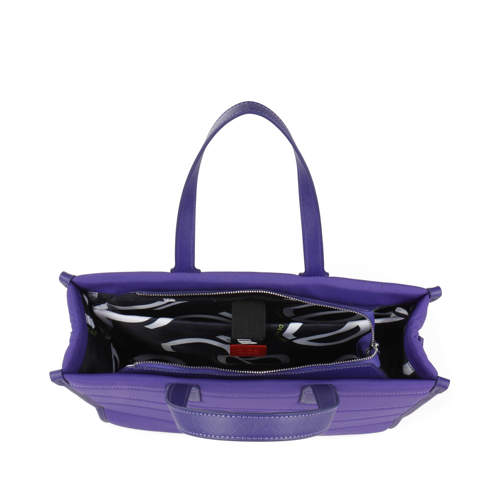 Bolsa Tote Cloe Grande Textil color Morado