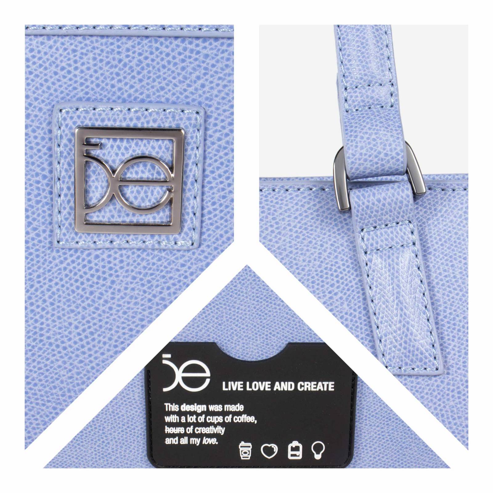 Bolsa Tote Cloe Grande Clásica color Azul 