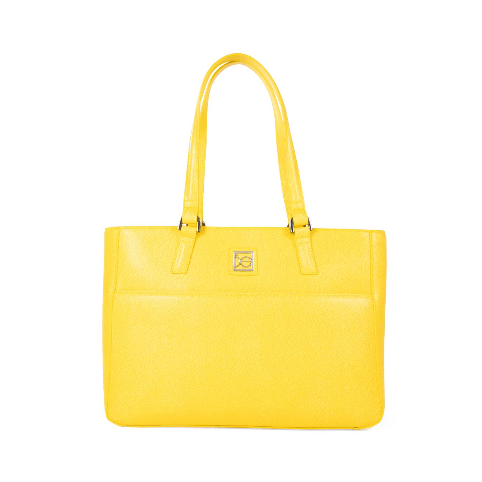 Bolsa Tote Cloe Grande Clásica color Amarillo