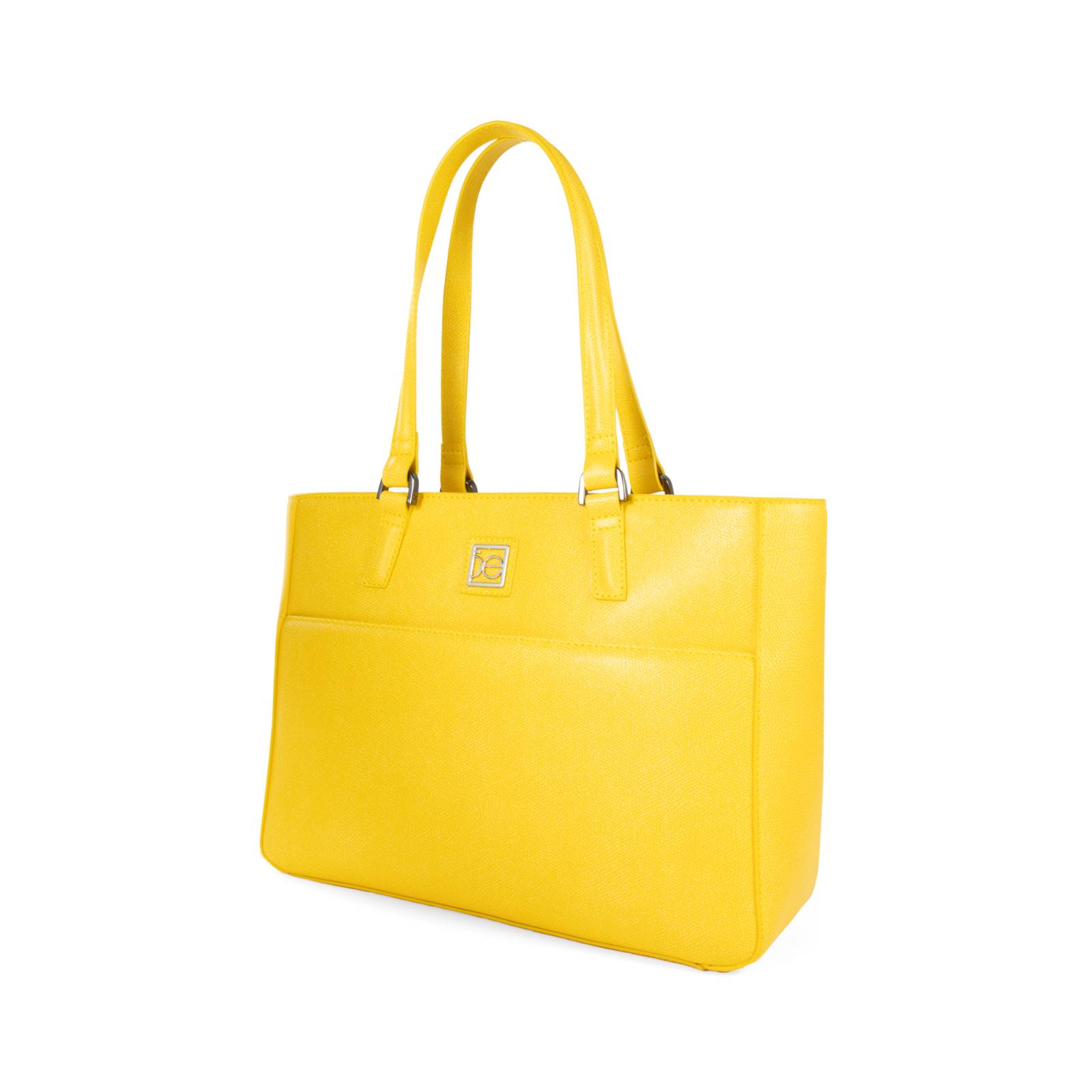 Bolsa Tote Cloe Grande Clásica color Amarillo