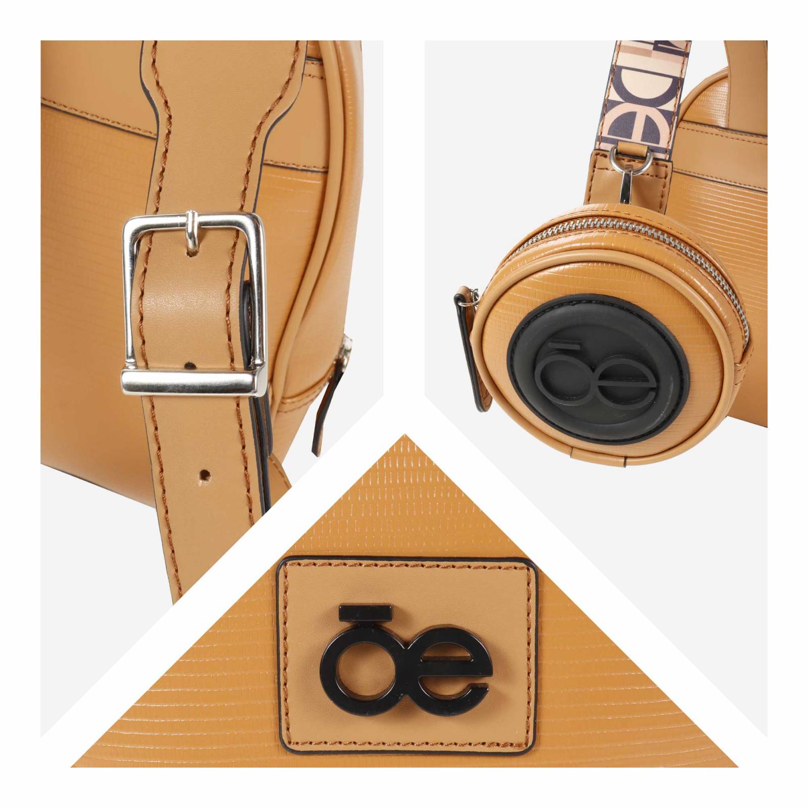 Mochila Cloe Mediana con Monedero color Camel