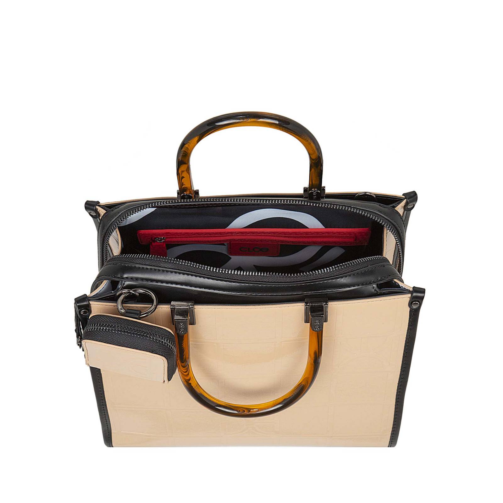 Bolsa Satchel Cloe Para Mujer Mediana Maneral Acrílico