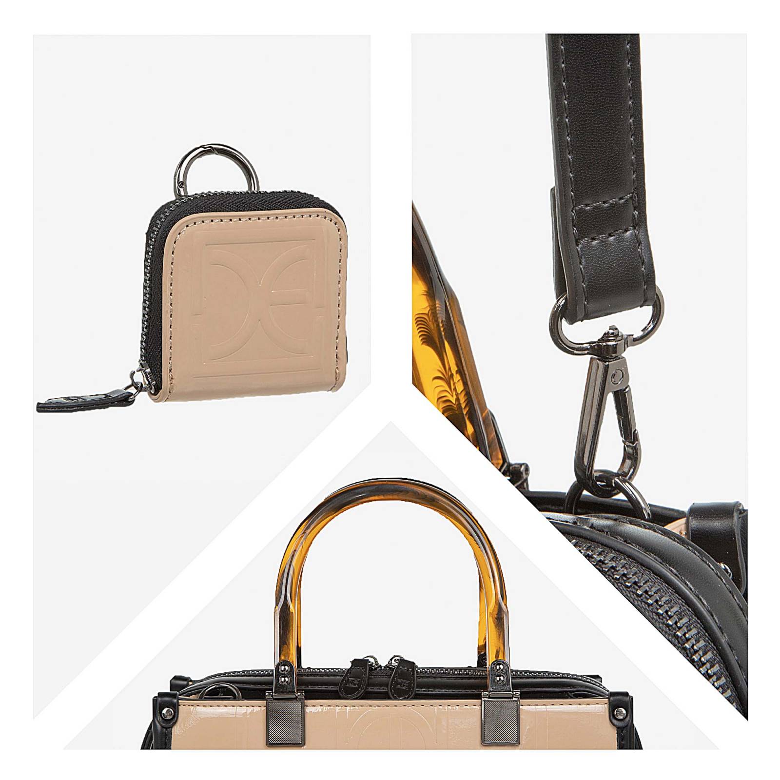 Bolsa Satchel Cloe Para Mujer Mediana Maneral Acrílico