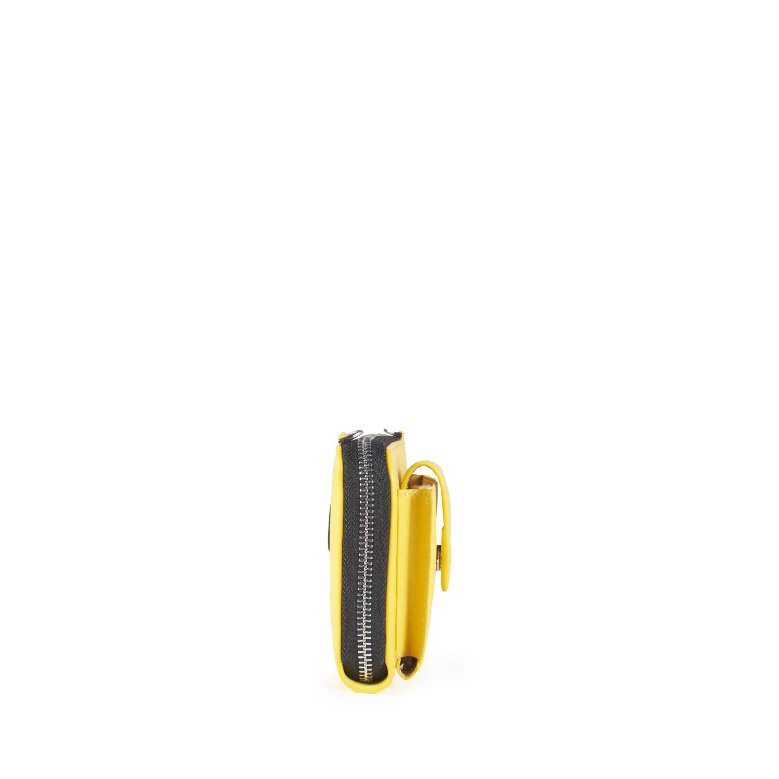 Cartera Cloe Grande Cierre Sencillo Doble Función color Amarillo