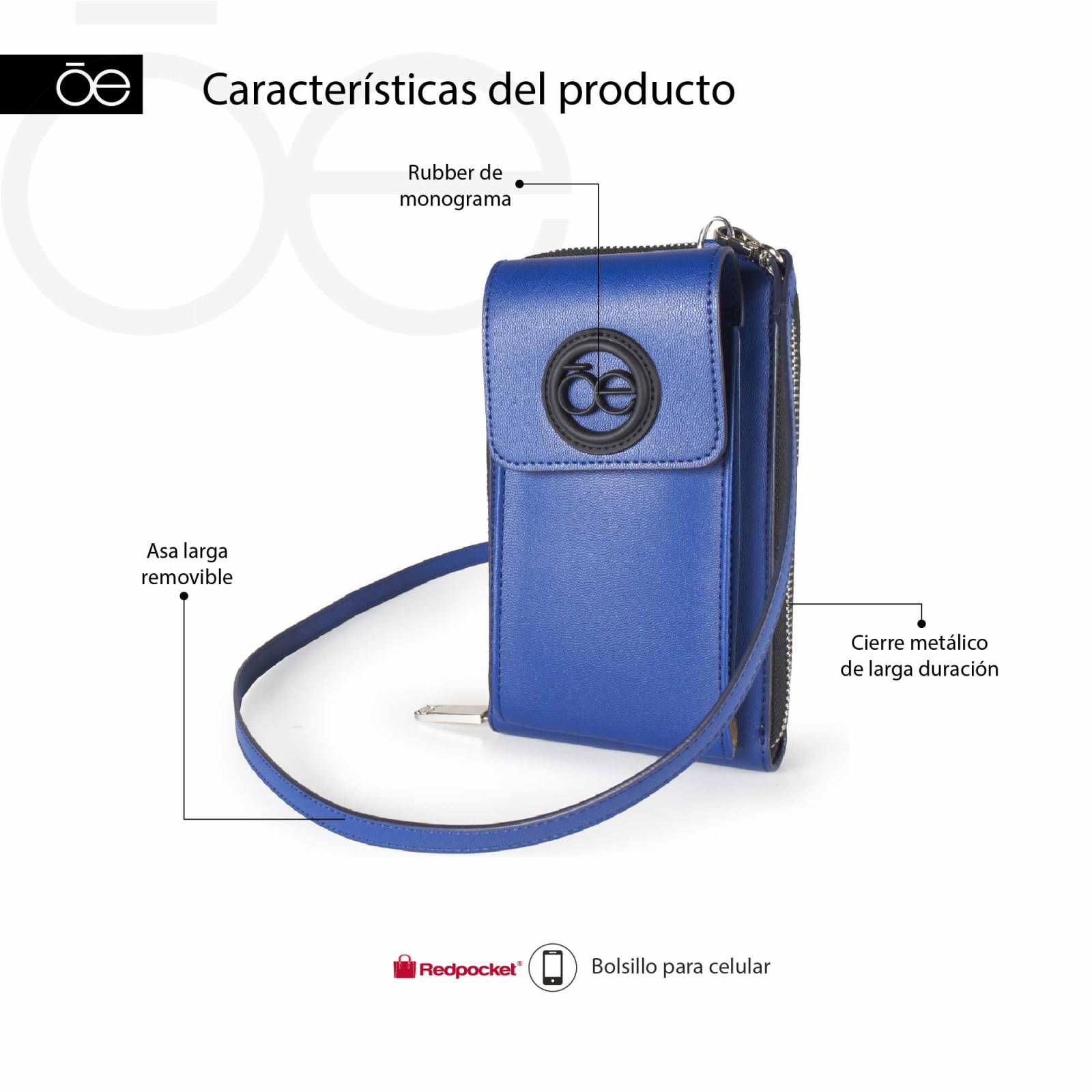 Cartera Cloe Grande Vertical Porta Celular color Amarillo