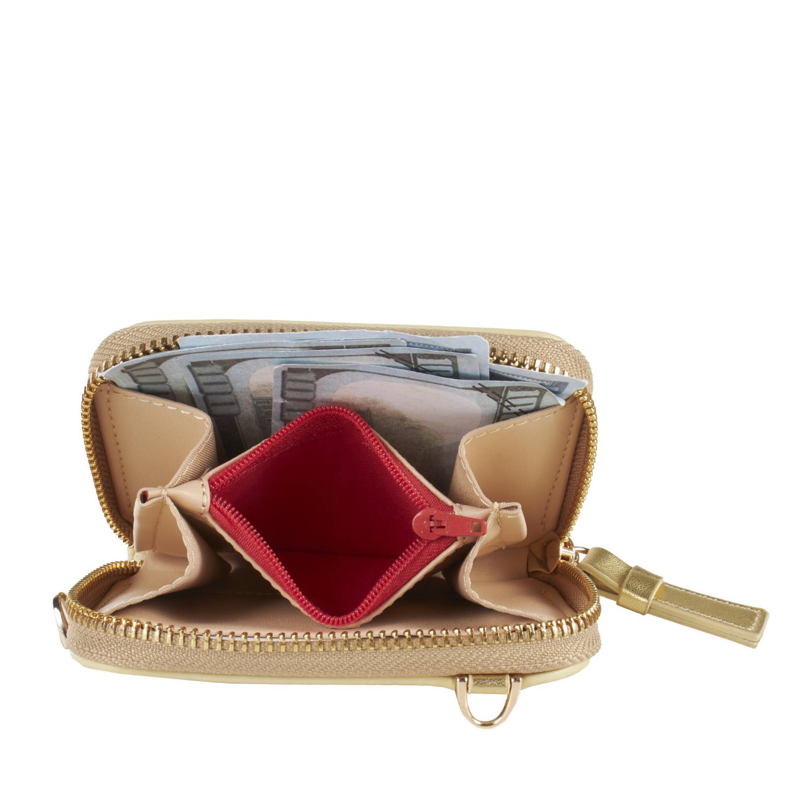 Cartera Cloe Para Mujer Chica Cierre Sencillo Doble Función