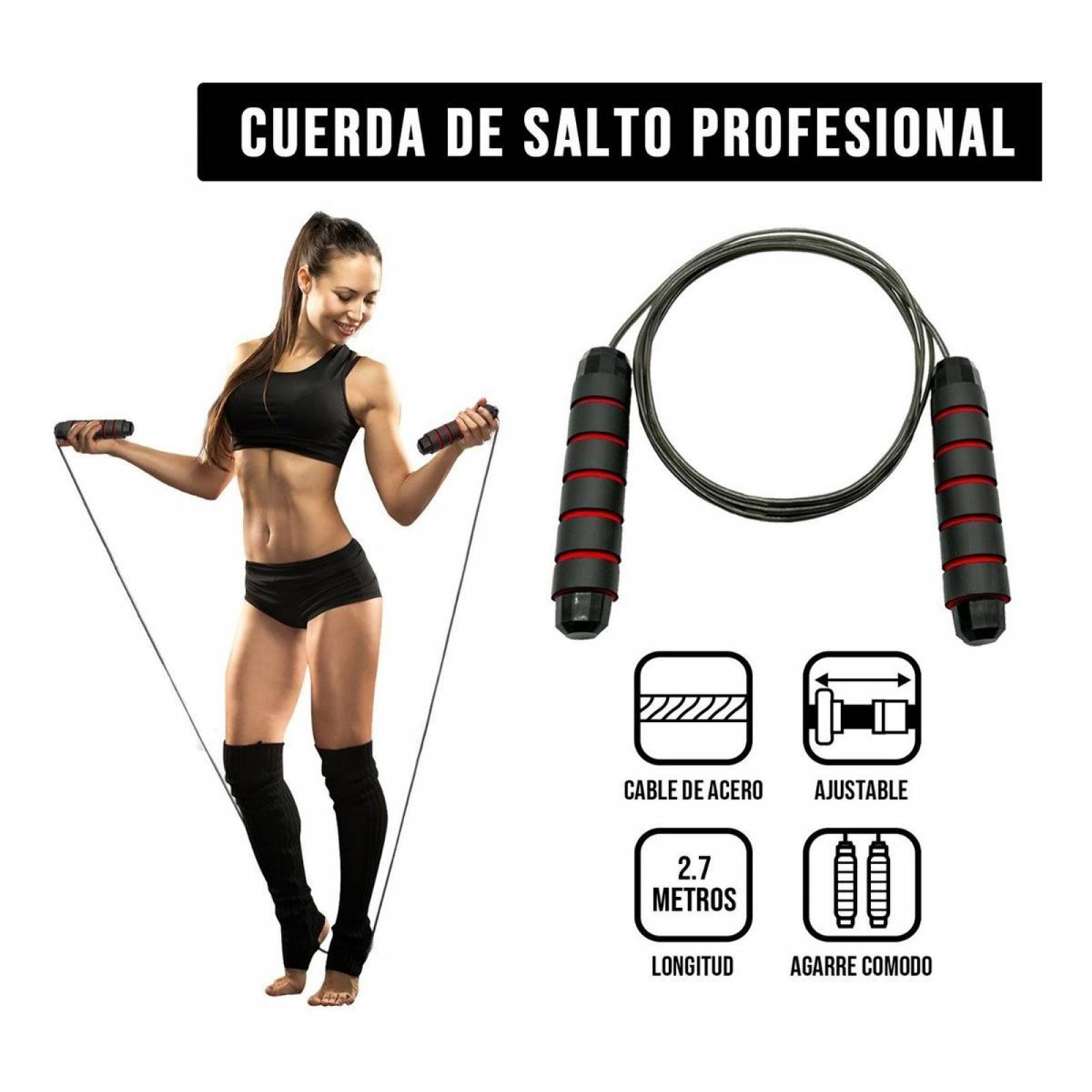 Cuerdas Para Saltar Crossfit Gym 3 Metros Ajustable Acero