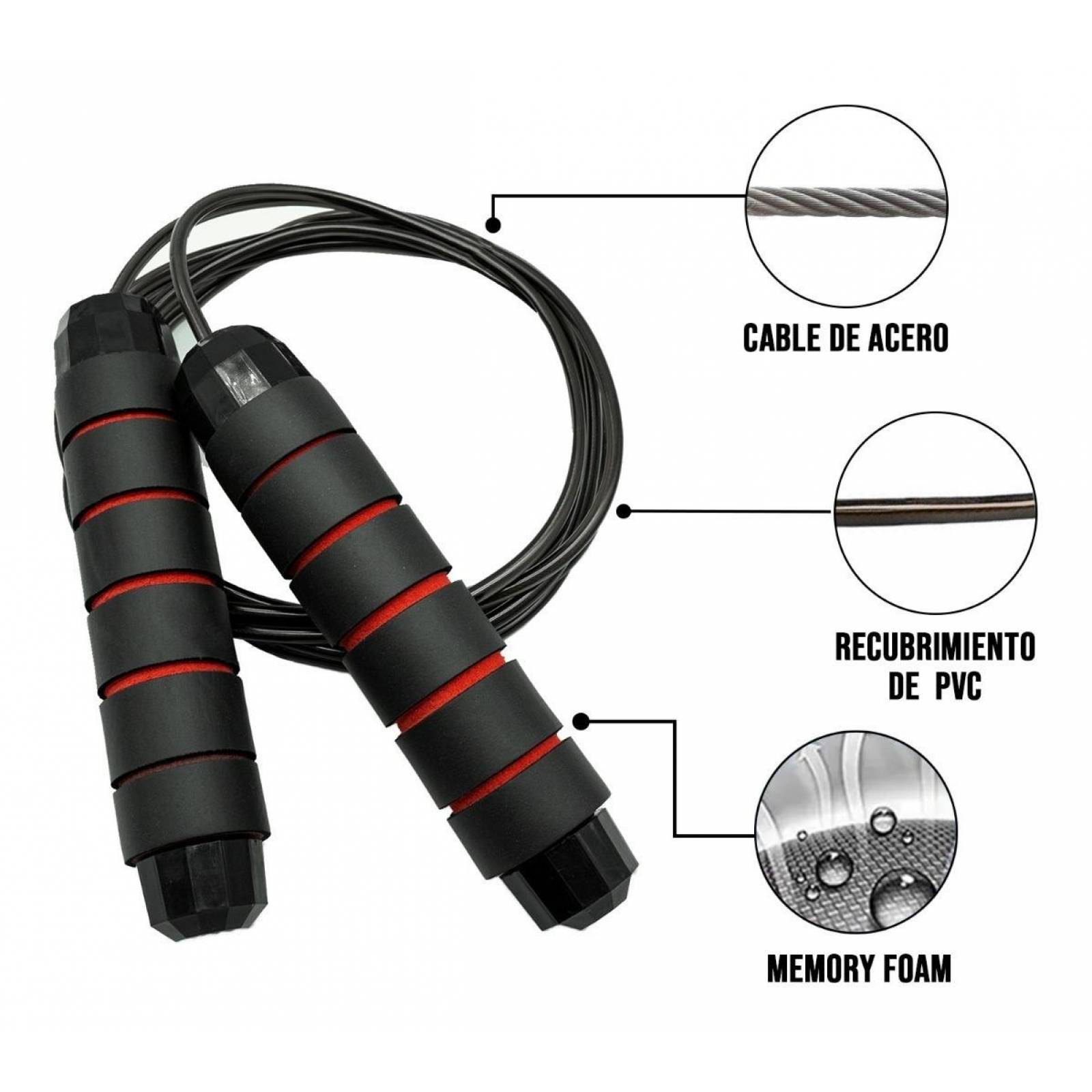 Cuerdas Para Saltar Crossfit Gym 3 Metros Ajustable Acero