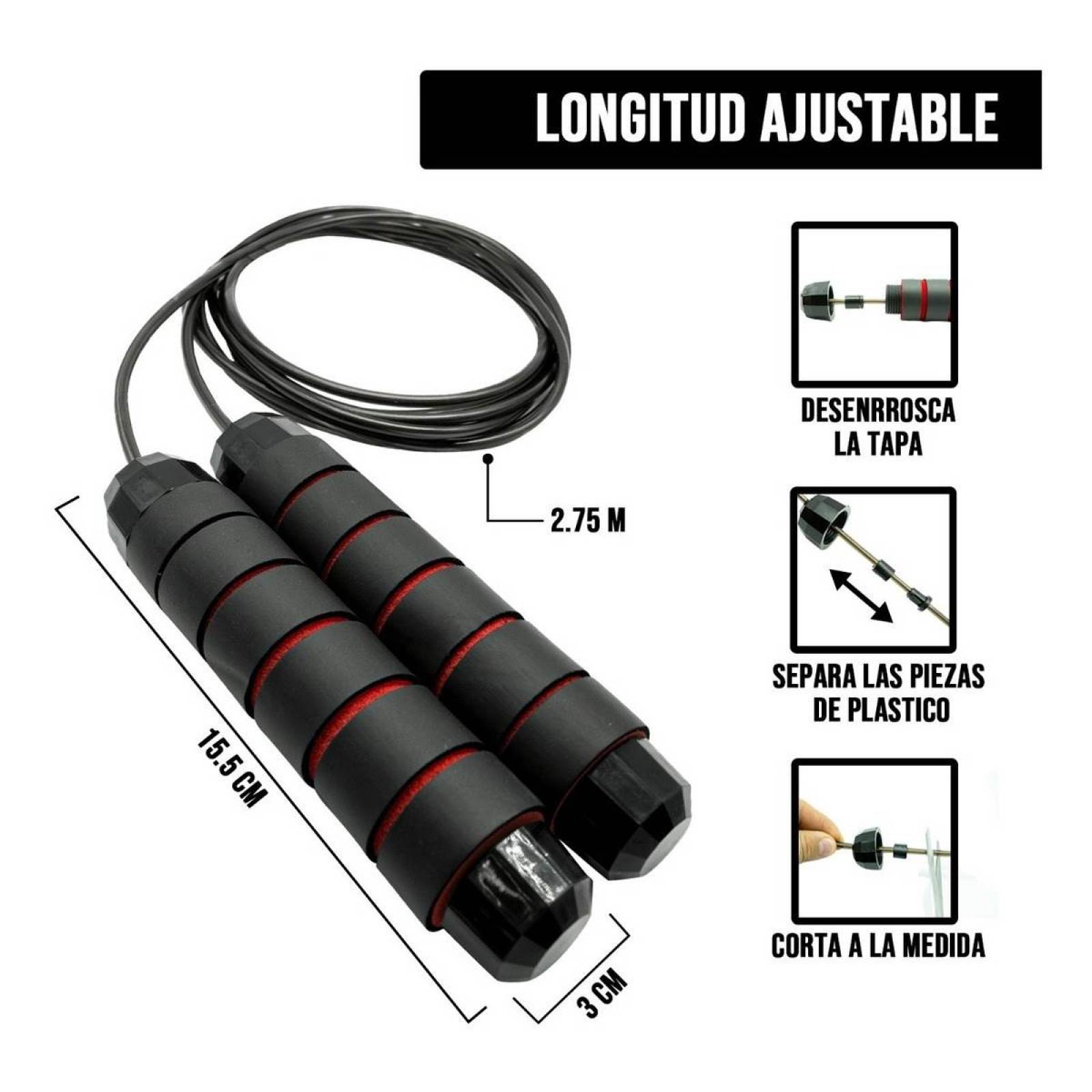 Cuerdas Para Saltar Crossfit Gym 3 Metros Ajustable Acero