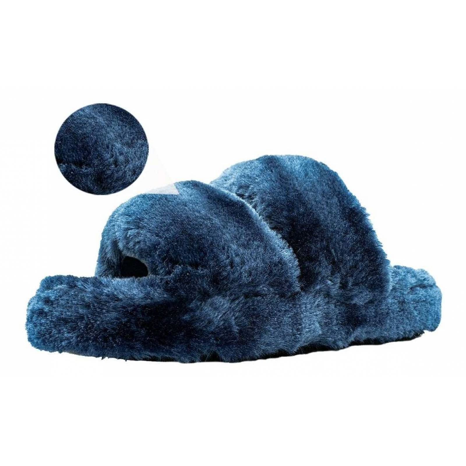 Sandalia Peluche Dama Huarache Mujer Chancla Pantuflas Piso