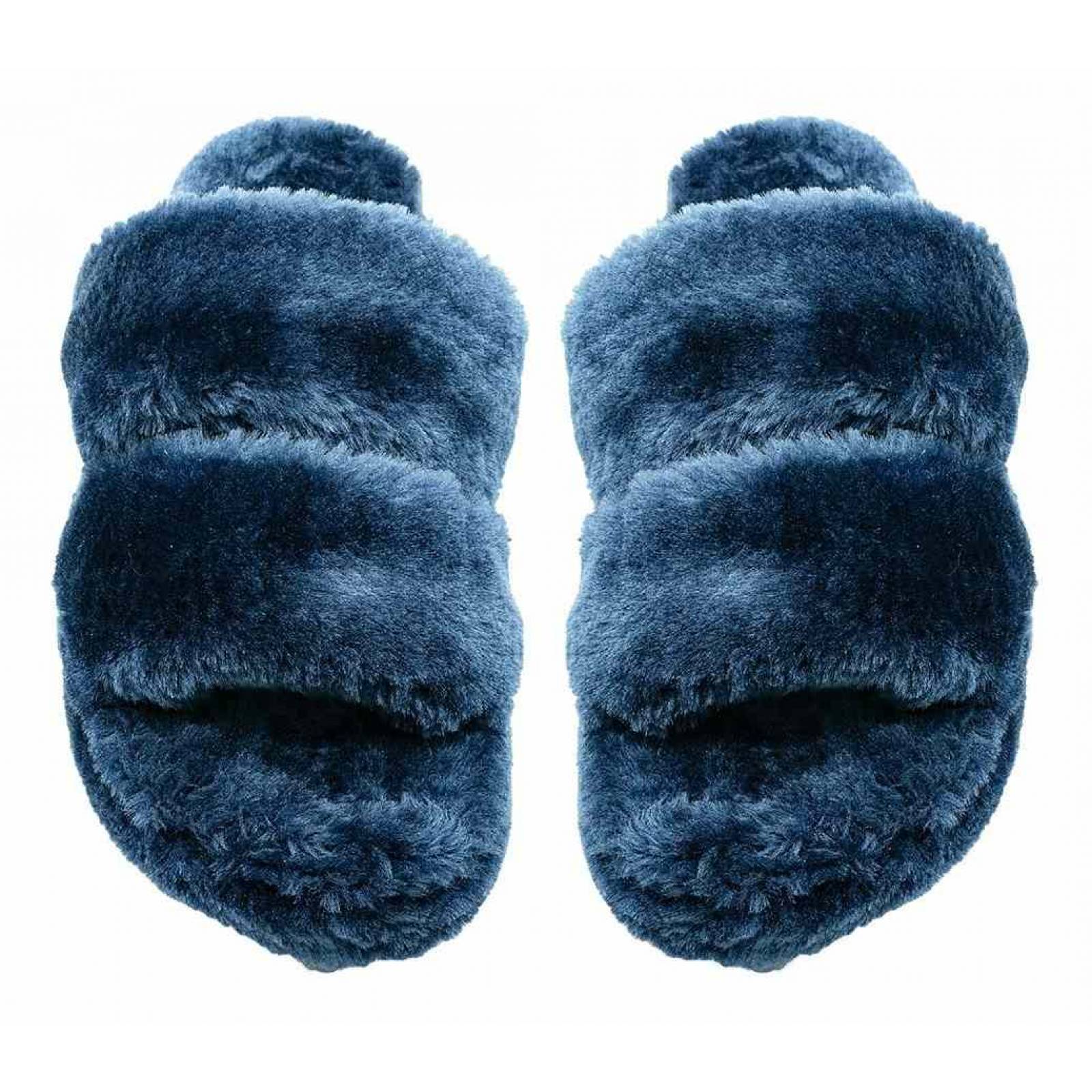 Sandalia Peluche Dama Huarache Mujer Chancla Pantuflas Piso